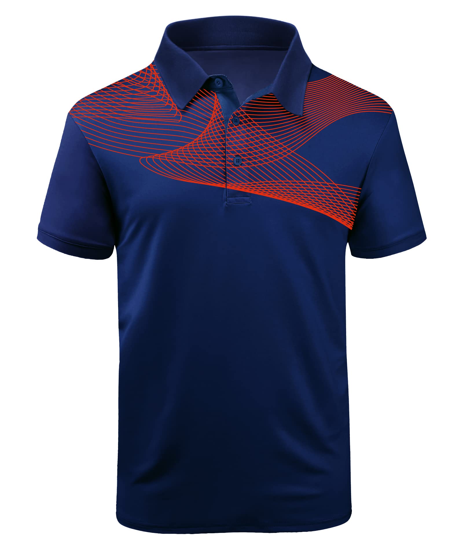SWISSWELL Men's Moisture Wicking Polo Shirts - Breathable Mesh Tennis & Sports T-Shirt for Golf, Running, Gym Workouts