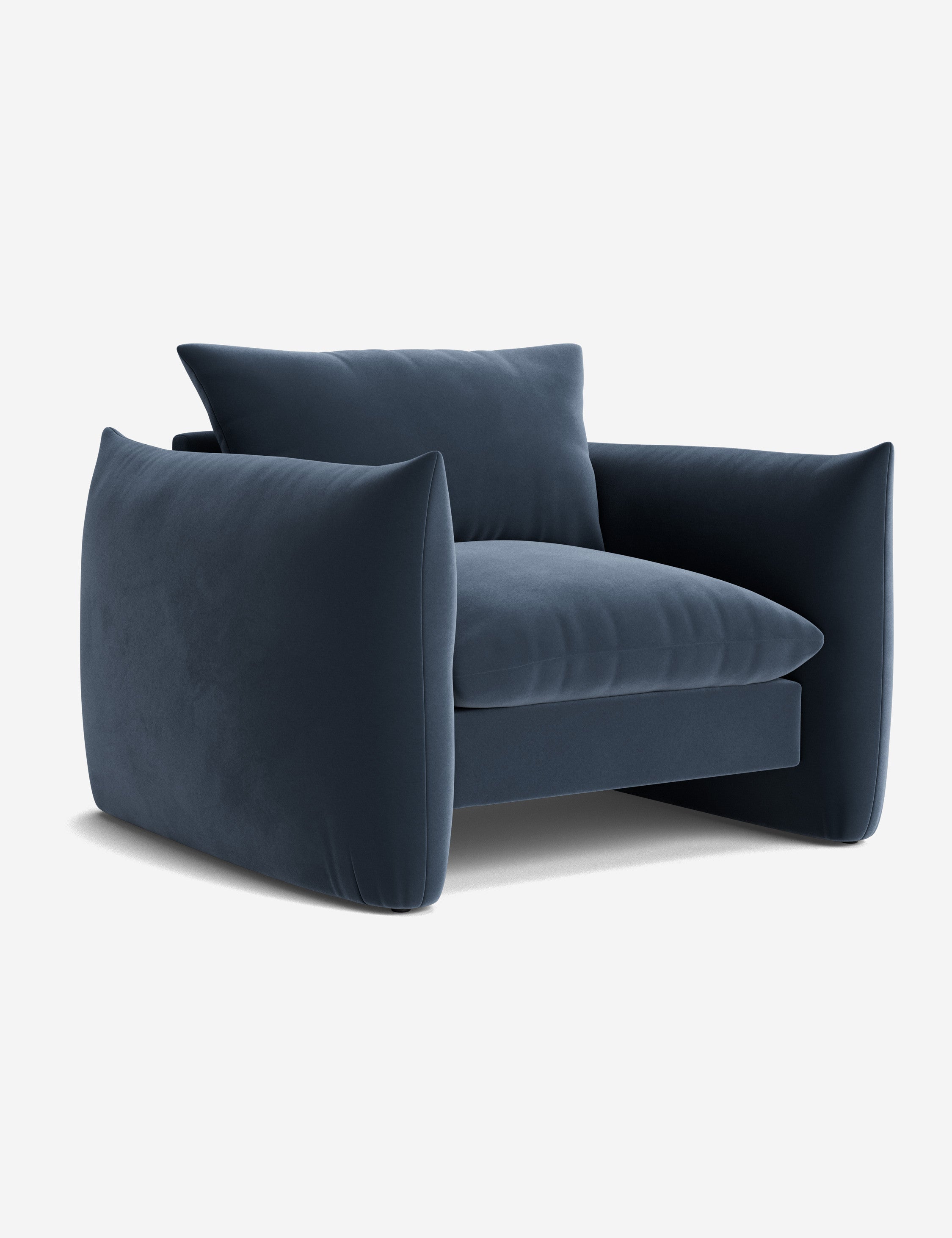 Modern Banks Accent Chair - Mid-Century Inspired Upholstered Armchair for Living Room, Bedroom & Office - Stylish Home Decor with Wooden Legs & Comfortable Cushioning