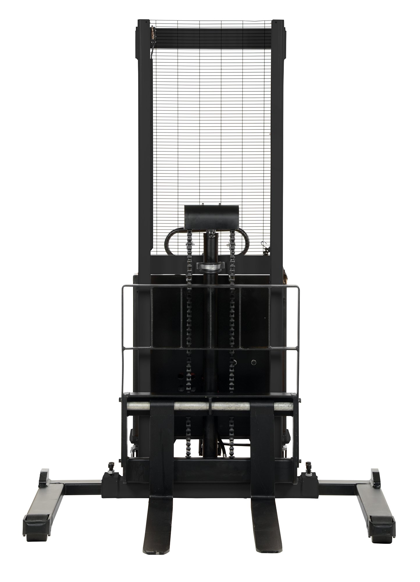 Vestil SL-63-AA Electric Powered Pallet Stacker with Adjustable Forks & Support Legs - 2000 lbs Capacity, 42
