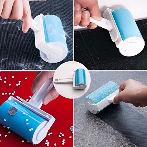 Reusable Sticky Picker Set - Lint Roller & Pet Hair Remover Brush for Clothes, Furniture & Car Cleaning (Blue) - Perfect for Pet Owners, Home & Office Use