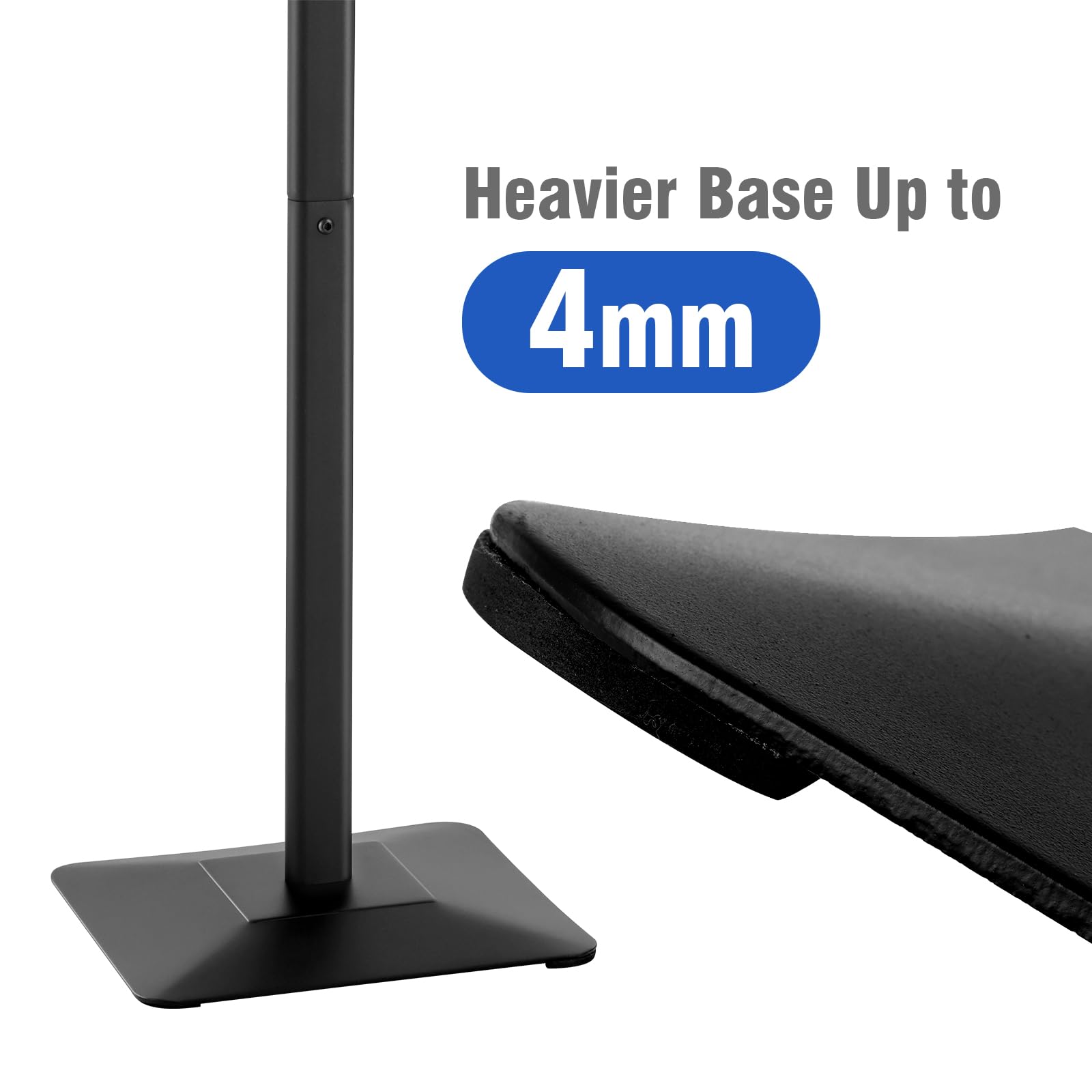 YIYO Adjustable Heavy Duty Aluminum Floor Sign Stand - 8.5x11 Inch Black Poster Display Holder for Retail, Trade Shows & Events