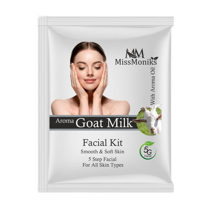 MissMoniks Goat Milk Facial Kit for Women - Instant Glow & Brightening Skincare Set | Hydrating & Nourishing Formula for Dry & Sensitive Skin | Easy At-Home Facial Care Kit | Perfect for Pre-Party Prep & Daily Skincare Routine