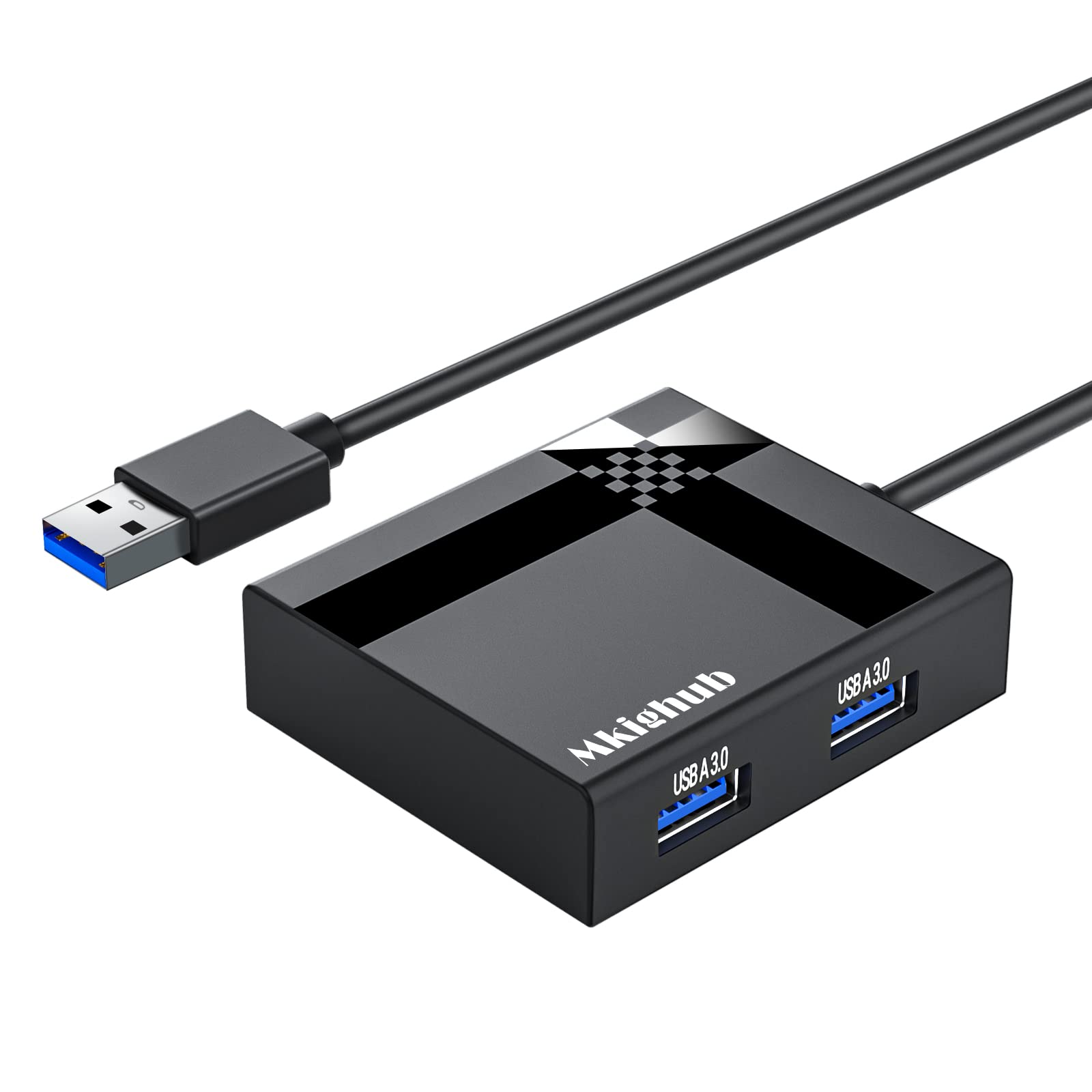 4-Port USB 3.0 Hub - Fast Data Transfer for Laptop & PC - Works with MacBook, Surface Pro, XPS