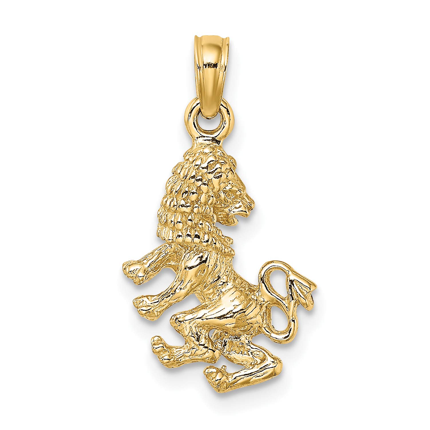 14K Solid Yellow Gold Leo Zodiac Necklace - Lion Head Horoscope Pendant for July & August Birthdays - Astrology Jewelry Gift for Women - Perfect for Birthdays, Anniversaries & Special Occasions