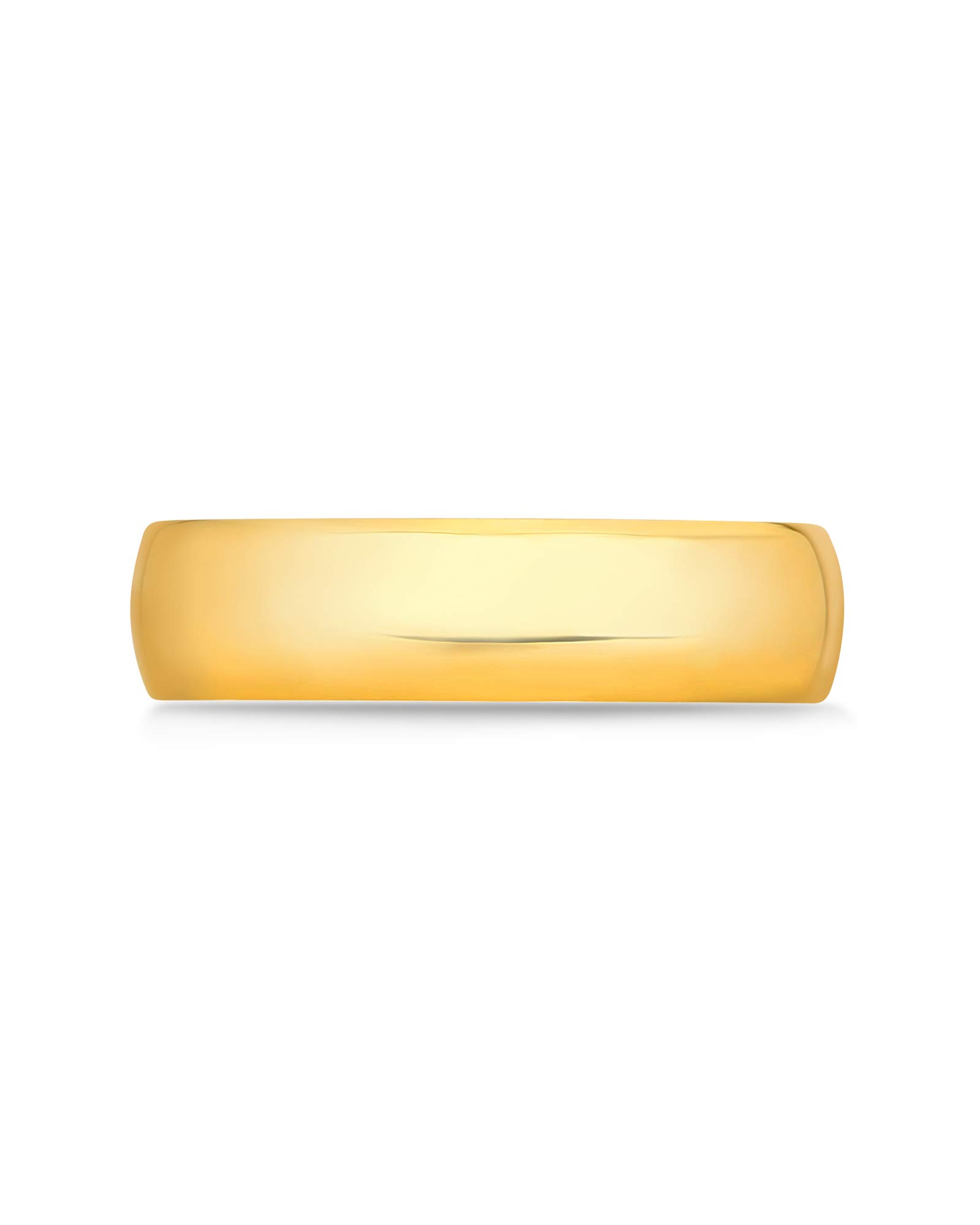 10K Solid Gold Comfort Fit Wedding Band for Men & Women - 2MM to 8MM High Polished Unisex Ring in White/Yellow Gold | Durable Everyday Jewelry for Couples, Anniversaries & Gifts | Elegant Gift Box Included
