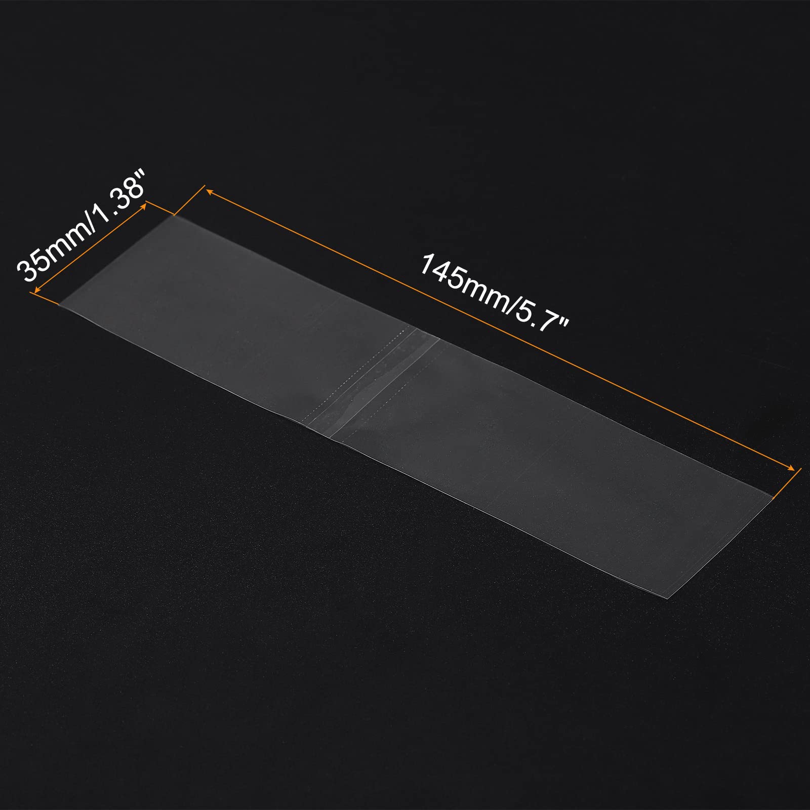 PATIKIL 250 Pack Clear PVC Heat Shrink Bands - 145x35mm Perforated Shrink Wrap for Jars & Cans (Fits 3.5-3.58 Inch Cap Diameter) | Ideal for Food Packaging, DIY Crafts & Home Canning Projects