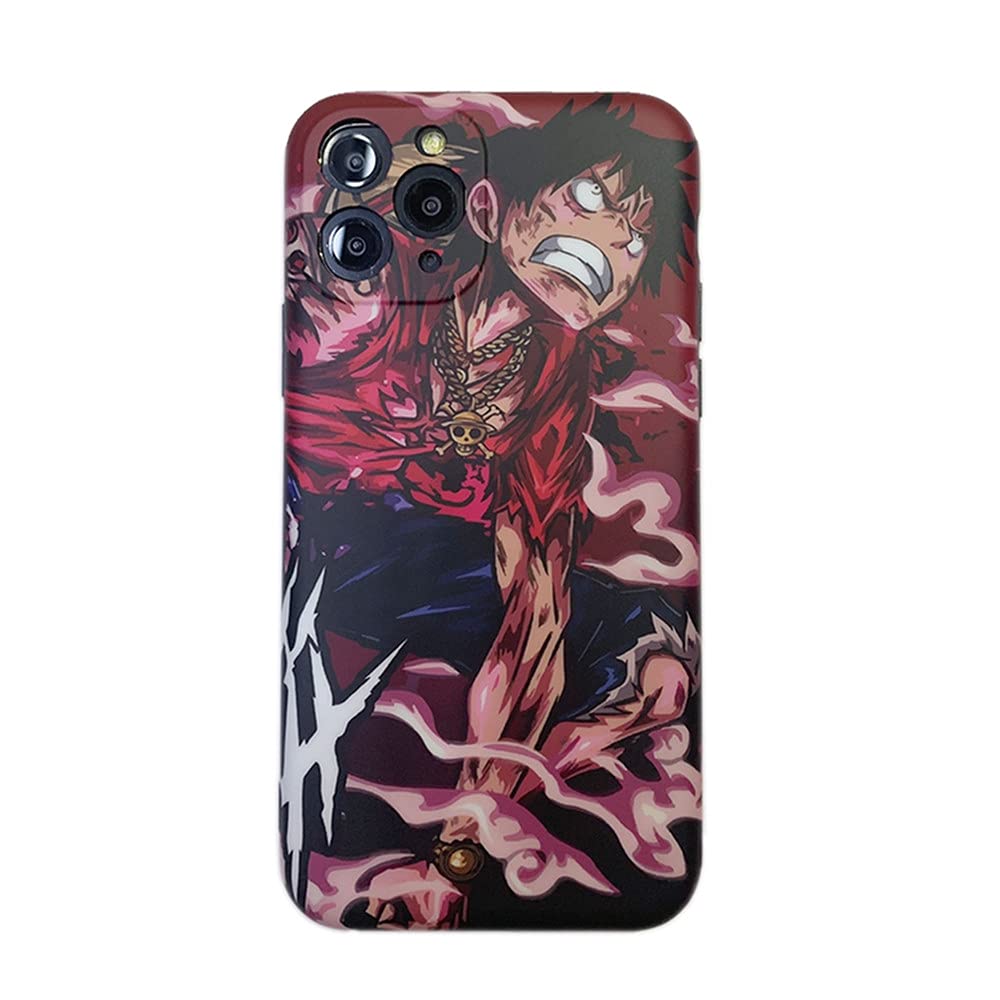 Anime Monkey D Luffy Roronoa Zoro Silicone Gel Protective Case for Apple iPhone 11 Pro Max - Durable Shockproof Cover for Fans of One Piece Anime | Perfect for Daily Use, Cosplay & Gift Giving