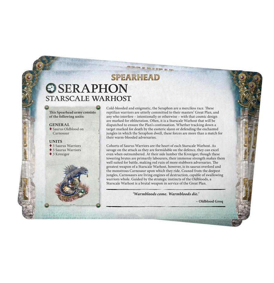 Age of Sigmar 4th Edition Seraphon Faction Pack - Lizardmen Army Expansion for Warhammer Tabletop Battles & Fantasy Wargaming