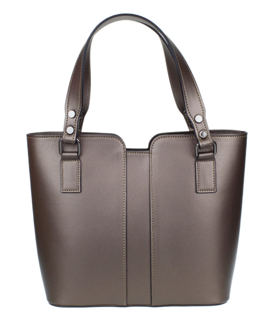 Stylish Women's Genuine Italian Leather Crossbody Tote Bag - Fashionable Plain Handbag for Everyday Use, Work & Travel Accessories