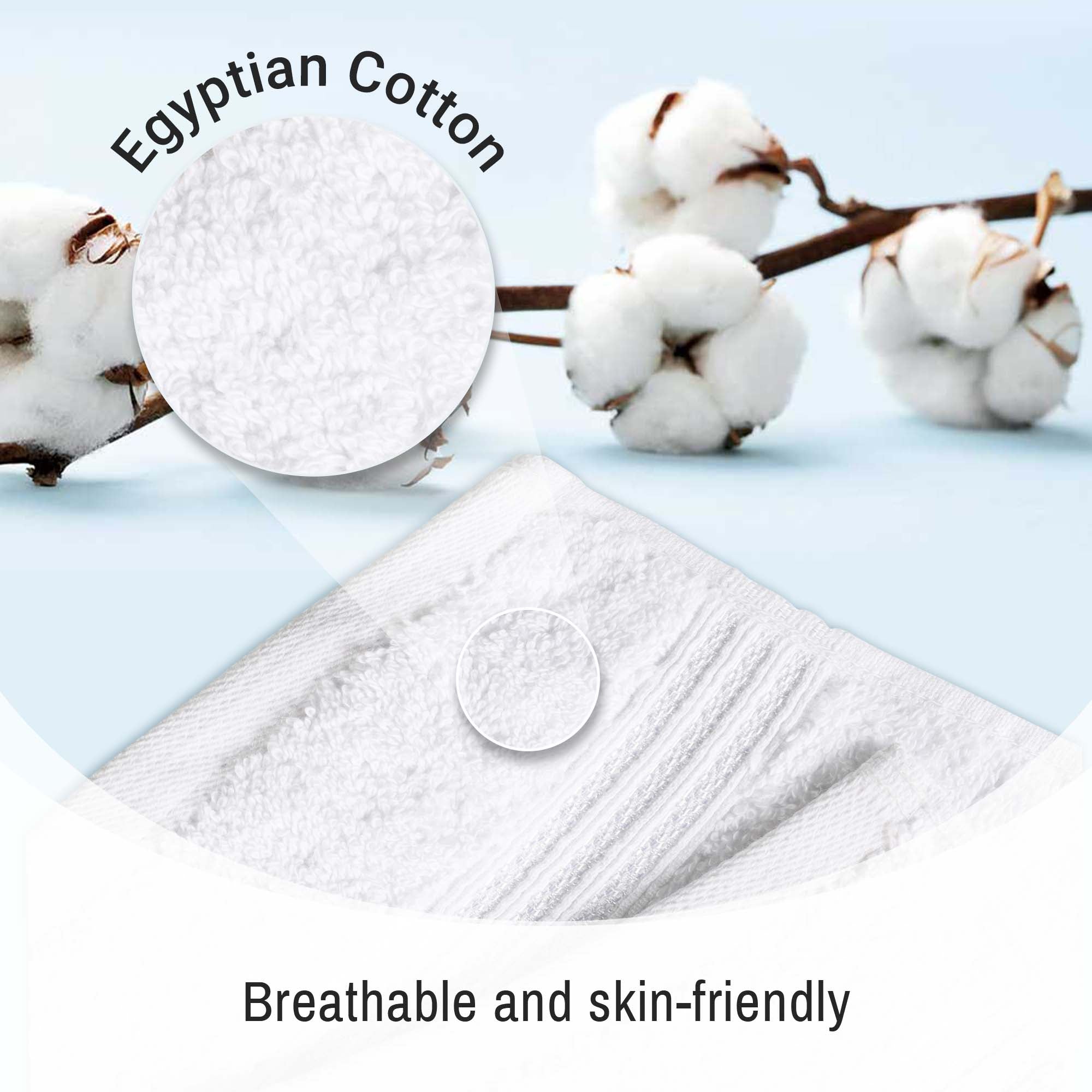 Premium Egyptian Cotton 9-Piece Bath Towel Set - Ultra Soft, Highly Absorbent, Quick-Drying - Perfect for Spa, Bathroom & Luxury Home Use