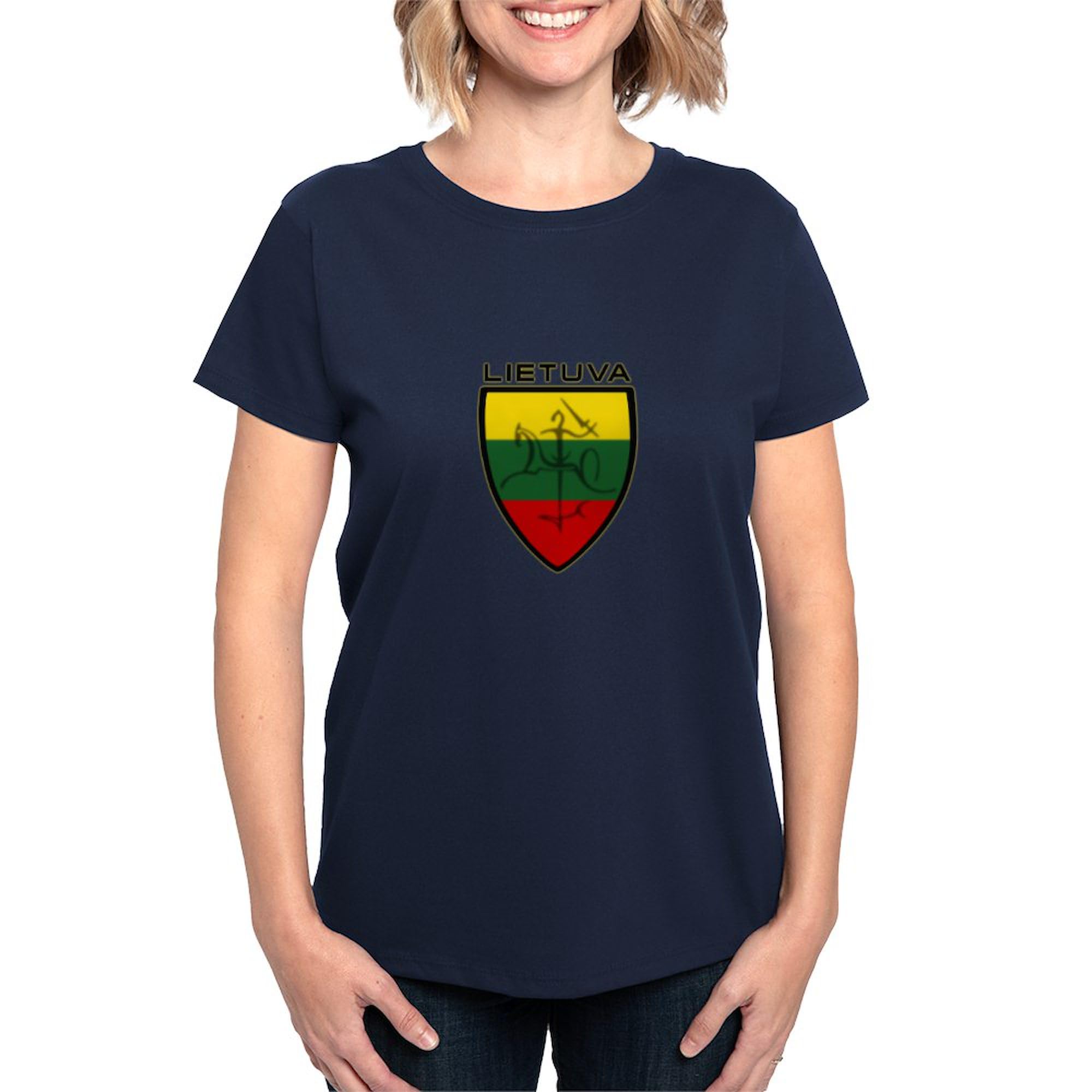 Vytis Shadow Women's Dark T-Shirt | 100% Cotton Comfortable Tee | Perfect for Casual Wear, Gifts & Lithuanian Pride Events