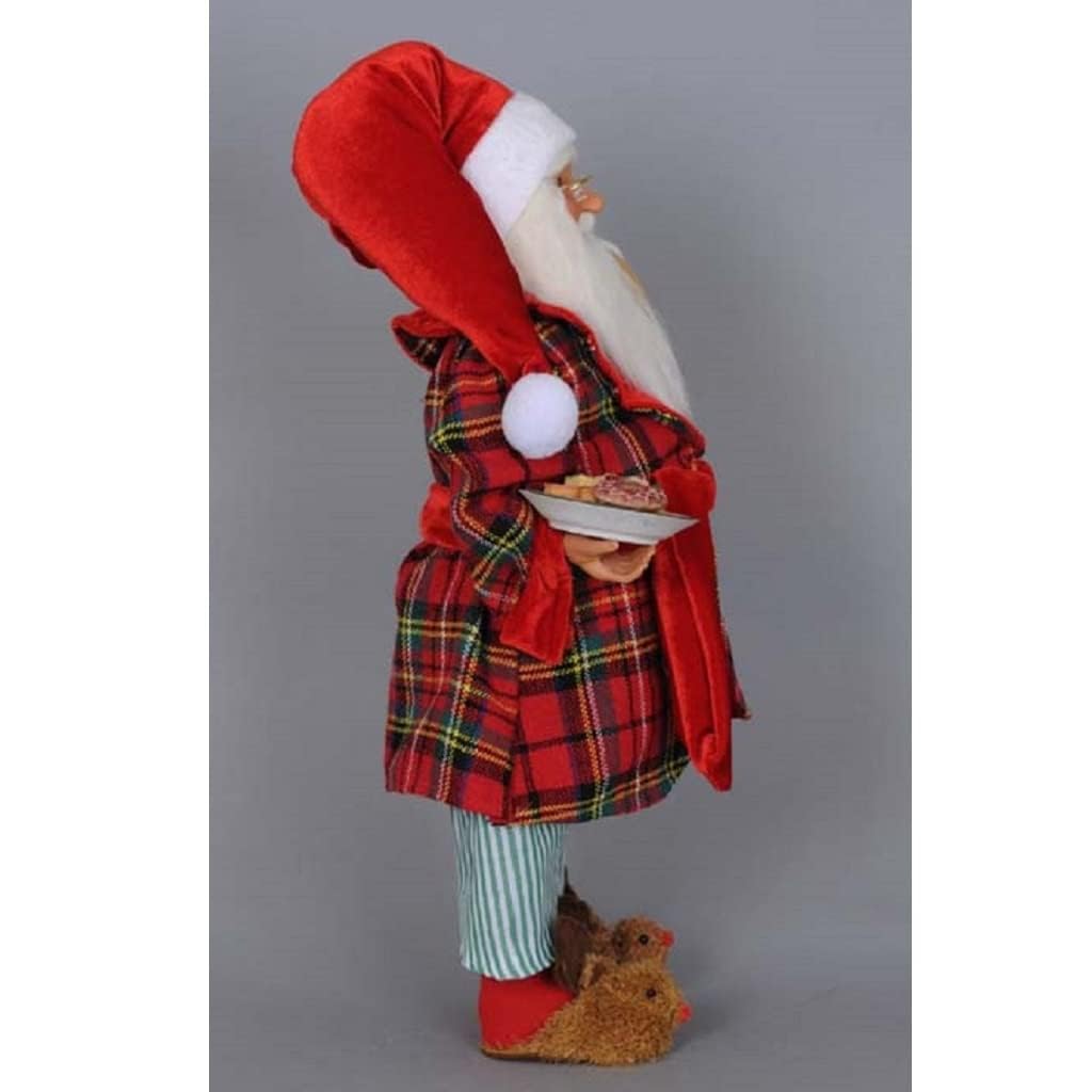 Karen Didion Milk and Cookies Santa Figurine - Christmas Decoration, Holiday Collectible, Perfect for Home Decor, Gift Giving & Festive Table Centerpiece