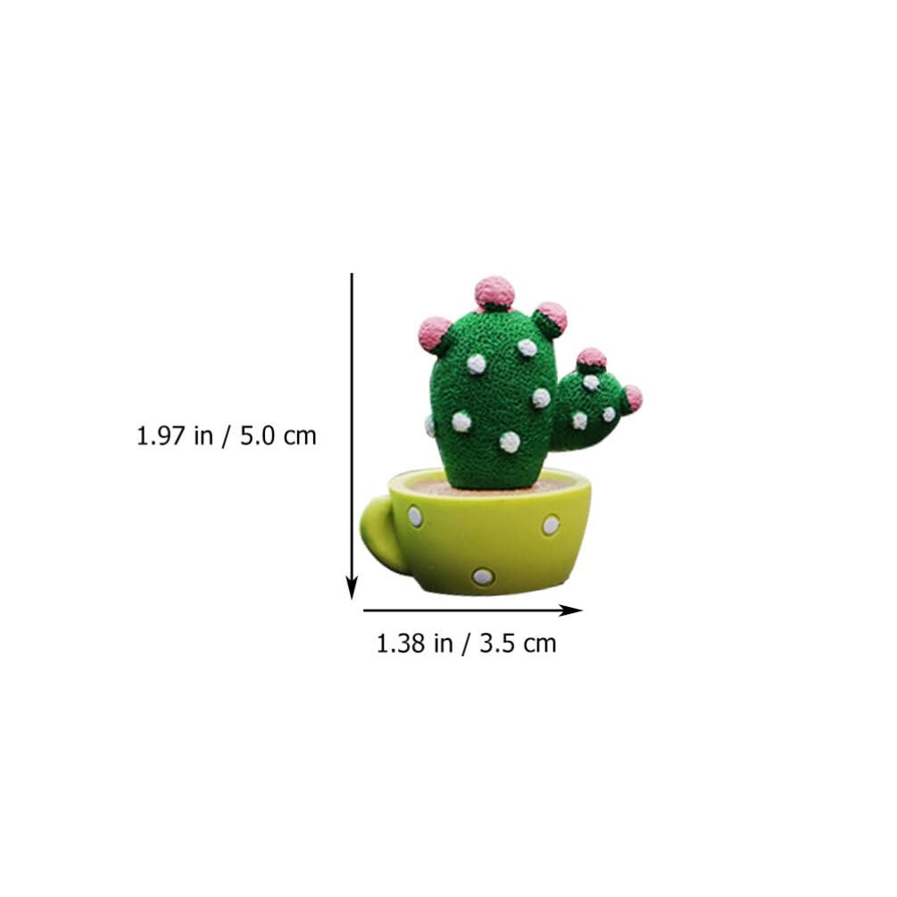 Wakauto Mini Resin Potted Succulents Car Dashboard Decor Set with Mat - Stylish Mini Figurines Statue for Car Interior Decoration, Office Desk, and Home Decor
