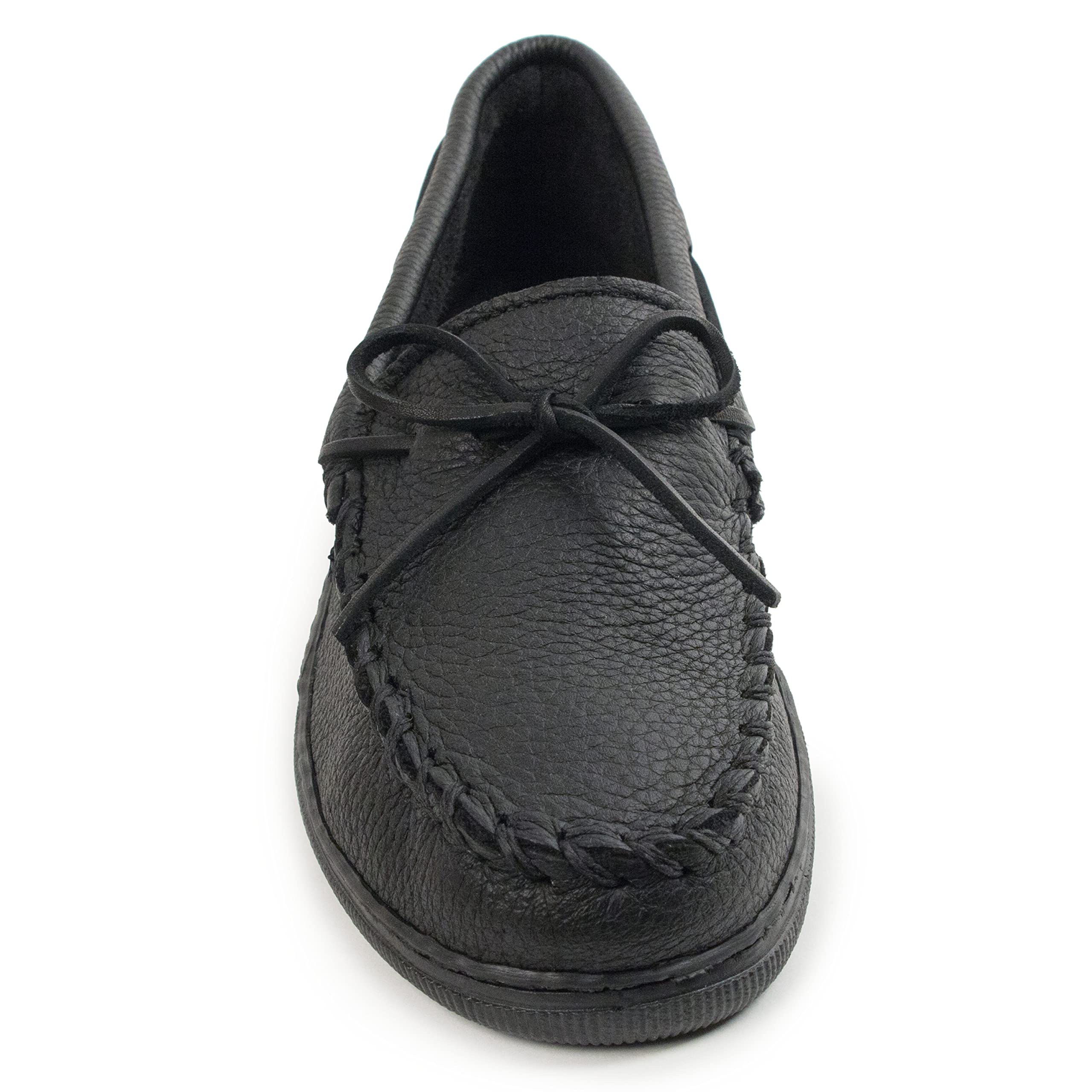 Minnetonka Men's Moosehide Classic Moccasin - Genuine Leather Slip-On Shoes for Men | Comfortable & Durable Casual Loafers | Perfect for Indoor, Outdoor & Driving