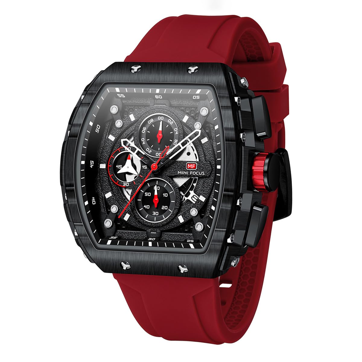AIMES Men's Fashion Casual Watch - Big Dial Luminous Waterproof Analog Quartz Watch with Silicone Strap for Business, Sports & Everyday Wear | Perfect for Office, Gym & Outdoor Activities