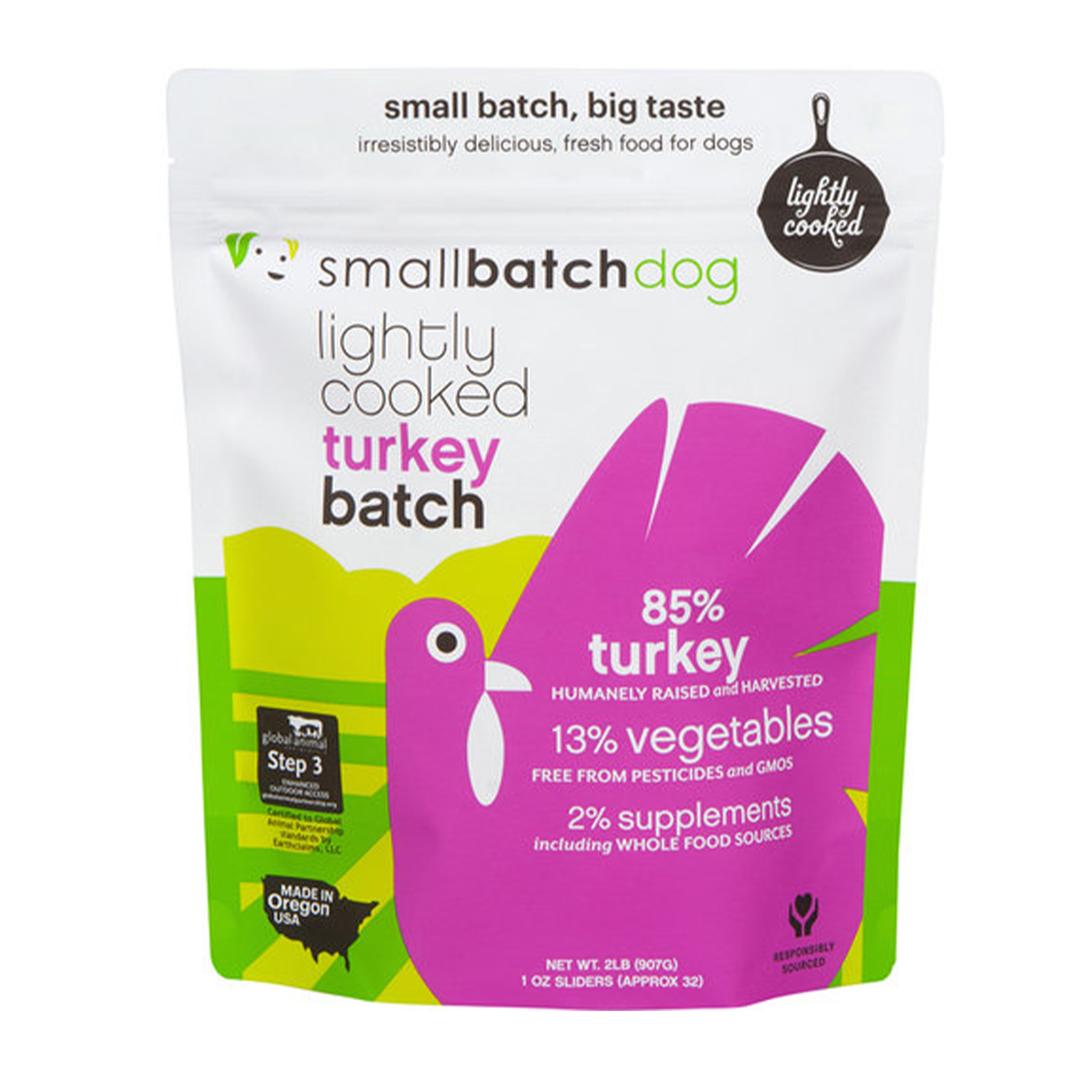 Premium Small-Batch Lightly Cooked Turkey Dog Food - Grain-Free, All-Natural Recipe for Sensitive Stomachs & Picky Eaters - Perfect for Mealtime, Training Treats & Senior Dogs