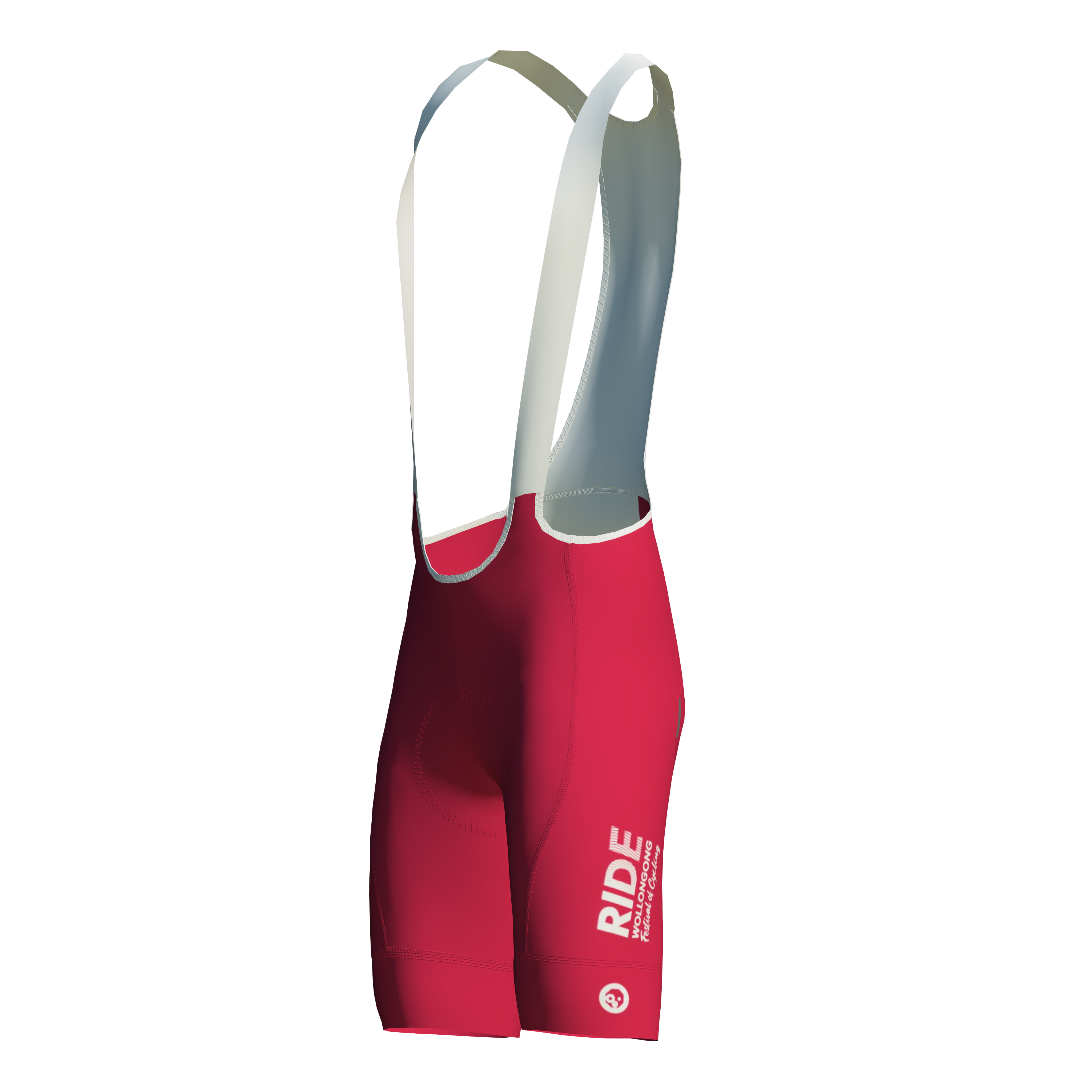 Wollongong Cycling Festival Bib Shorts - Full Print Red - High Performance Cycling Gear for Races & Training
