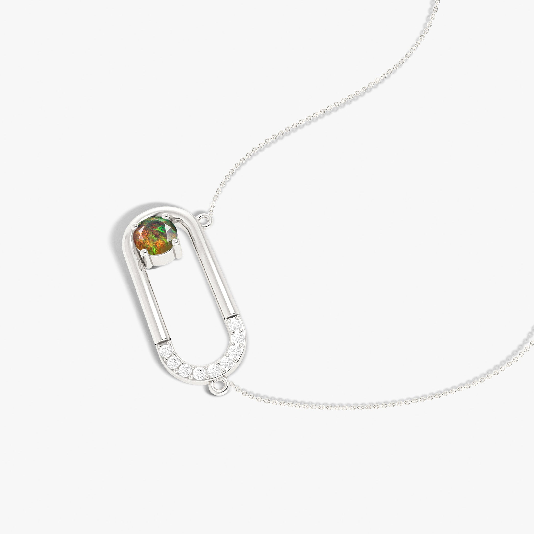 Natural Black Opal Rectangle Pendant Necklace for Women - Elegant Chain Jewelry Gift for Birthday, Anniversary & Special Occasions