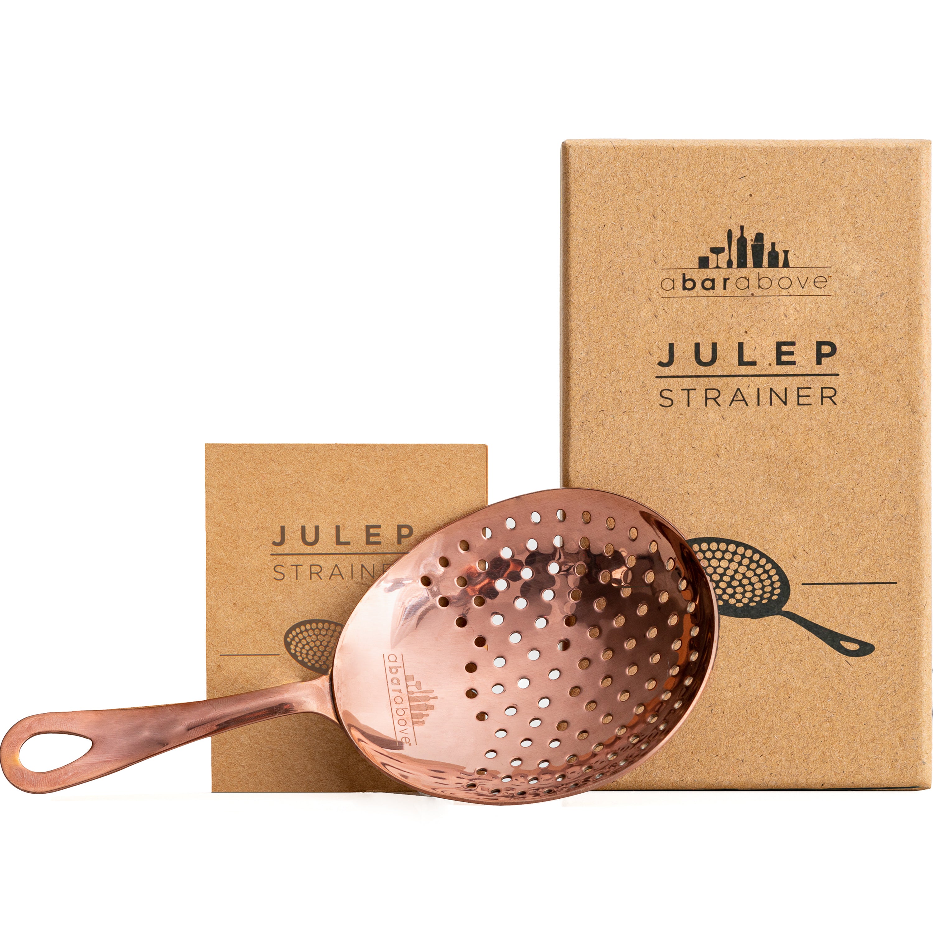 Vintage Copper Julep Strainer - Premium Cocktail Bar Tool for Mint Julep & Classic Cocktails - Perfect for Home Bars, Mixology & Bourbon Drink Enthusiasts