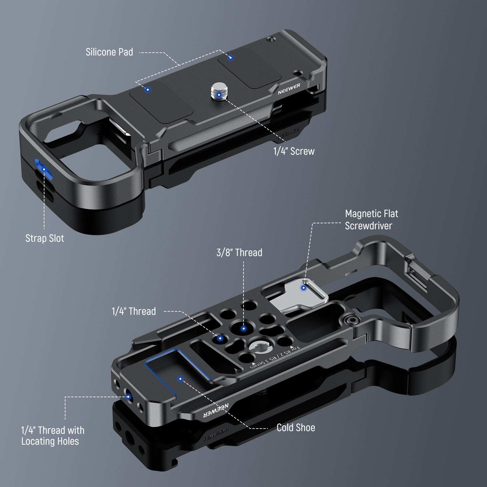 NEEWER CA044 Baseplate for Sony ZV-E1 Camera - Durable Aluminum Alloy Quick Release Plate for Vlogging, Photography & Video Shooting