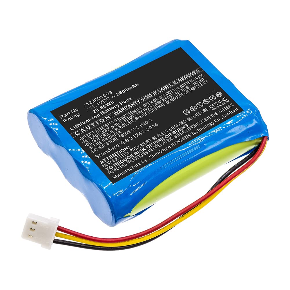 Synergy Digital Vacuum Cleaner Battery - 11.1V Li-ion 2600mAh Replacement for 12J001609 Model | Perfect for Home Cleaning, Car Detailing & Pet Hair Removal