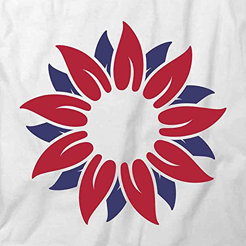 Red and Blue Sunflower Graphic T-Shirt for Men & Women | Soft Cotton Printed Tee | Casual Summer Outfit, Festival Wear, Gift Idea