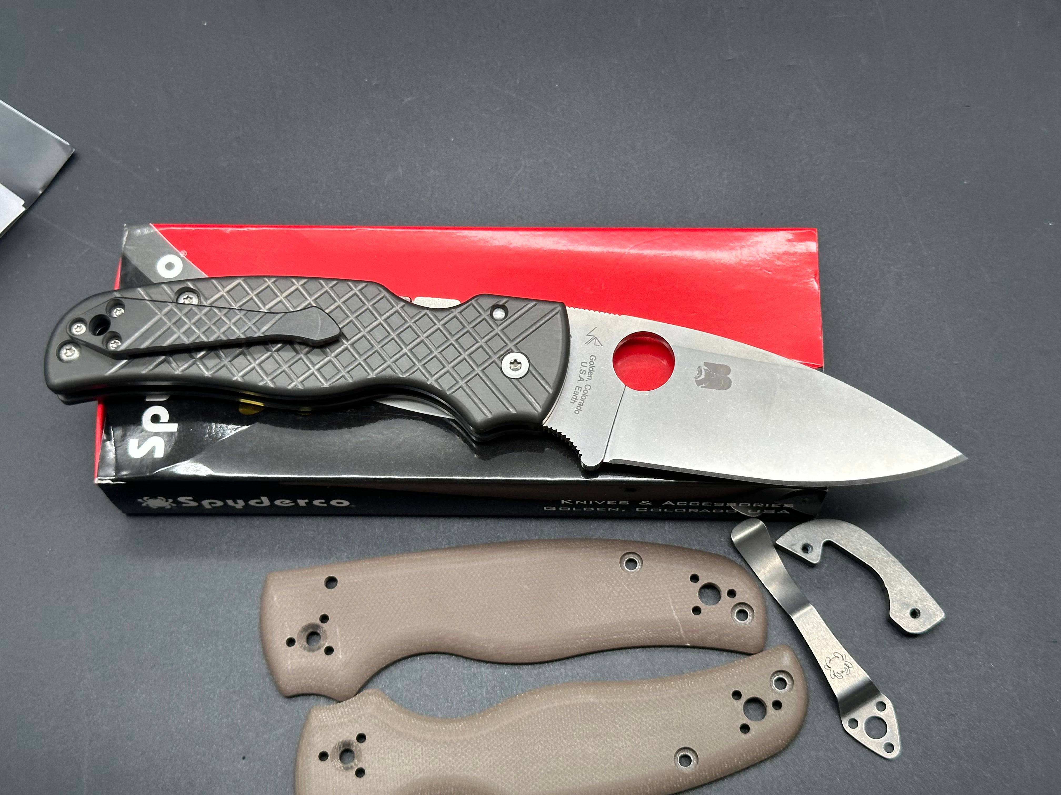 Spyderco Shaman Folding Knife - S15V Steel Blade with Meton Boss Zirconium Scales, Backspacer & Clip | EDC, Outdoor Survival, Tactical Use
