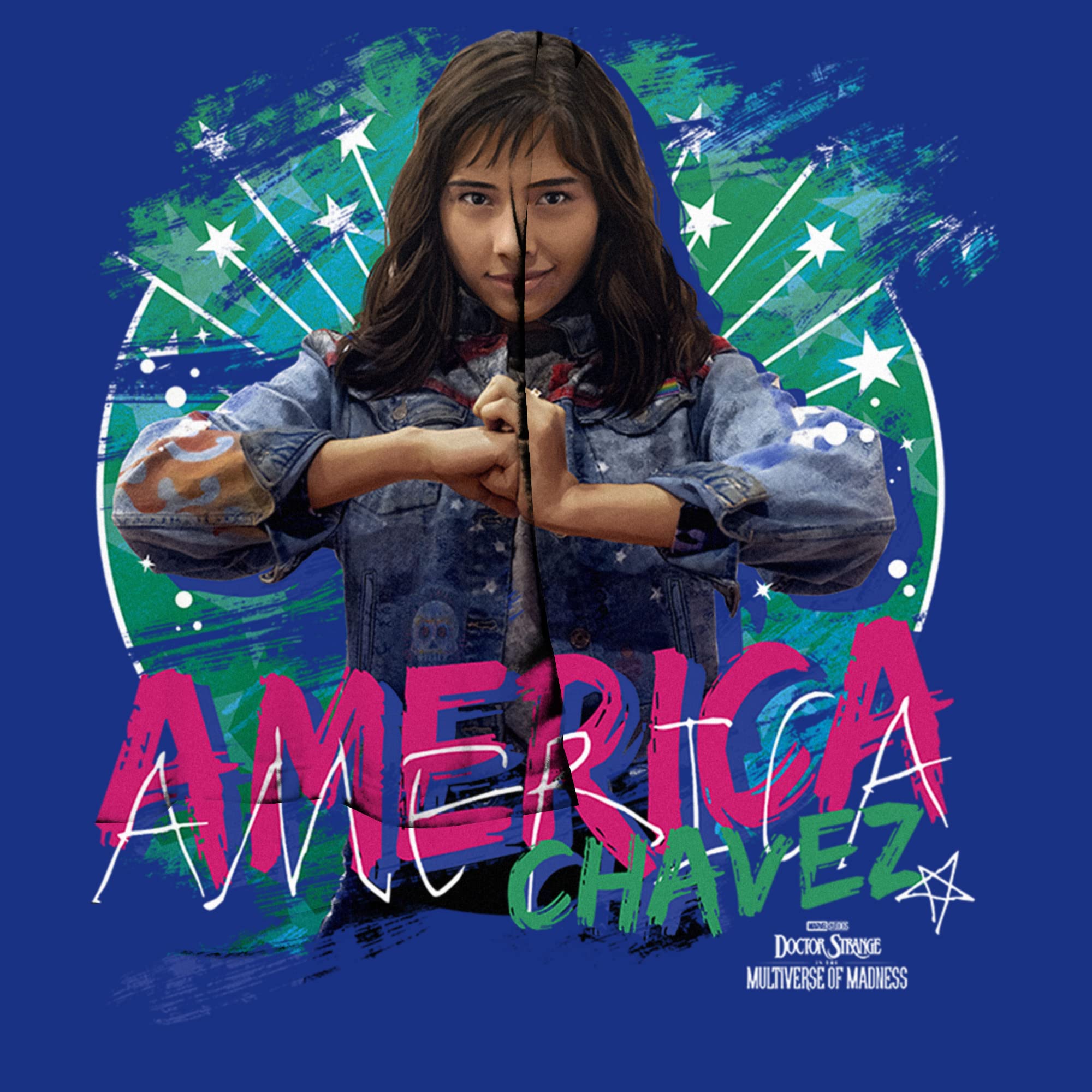 Marvel Doctor Strange in The Multiverse of Madness America Chavez Graphic T-Shirt for Juniors | Superhero Movie Merchandise | Perfect for Cosplay, Comic Con & Marvel Fans