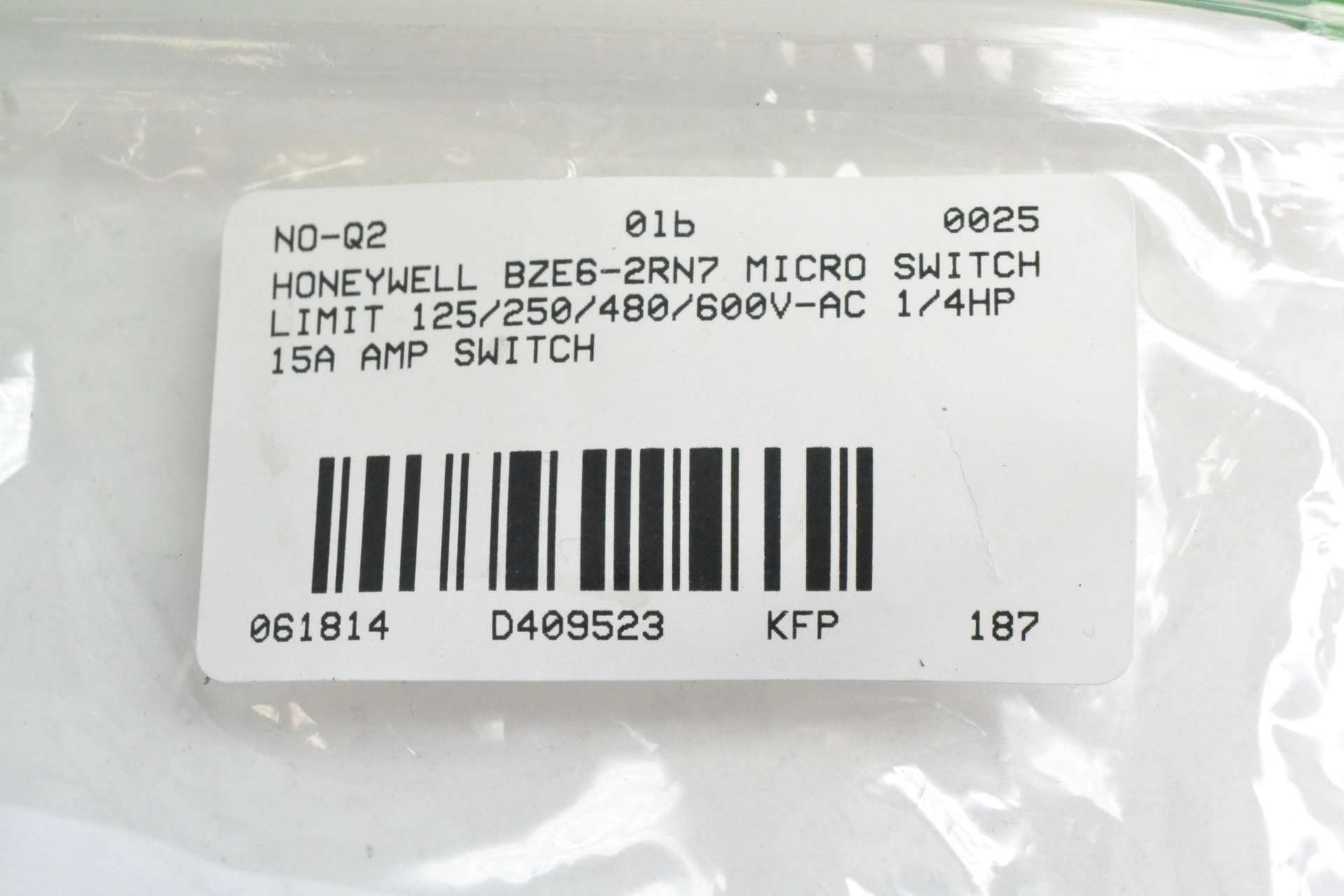 HONEYWELL BZE6-2RN7 Limit Switch - Heavy Duty Industrial Grade Electrical Switch for Machinery, Automation & Control Systems | Perfect for Factory Equipment, Conveyors & Safety Applications