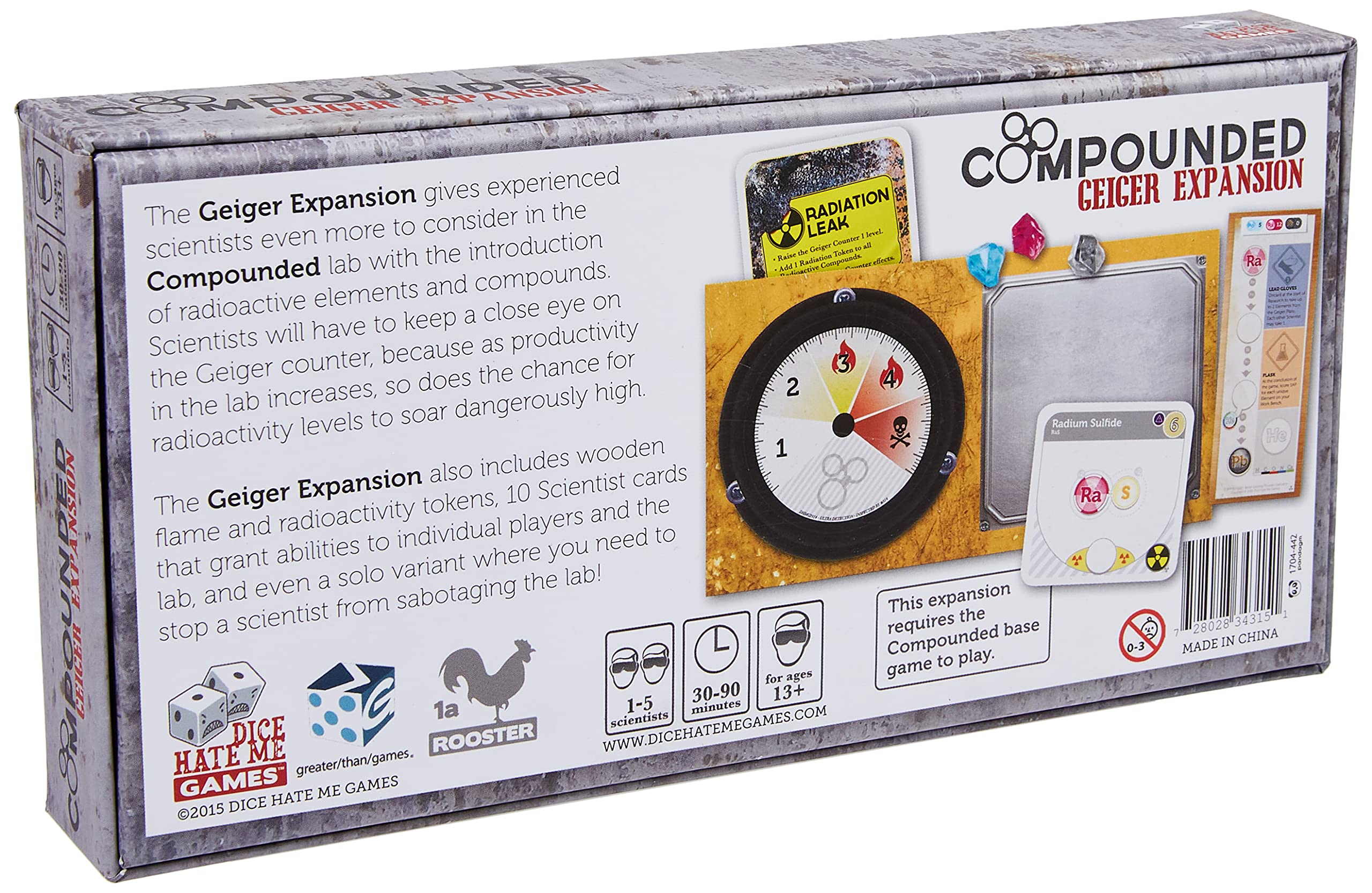 Compounded: The Geiger Expansion - Chemistry Strategy Board Game for Adults & Teens - Perfect for Game Nights, STEM Education & Family Bonding Activities