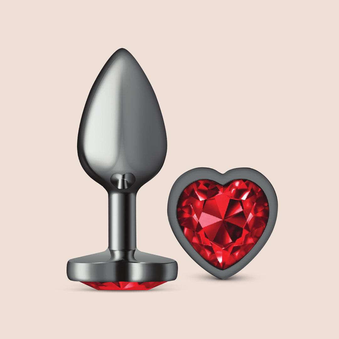 Cheeky Charms Gunmetal Heart Plug - Lightweight Metal Butt Jewelry for Women | Perfect for Body Piercing, Bikini Wear & Festival Outfits