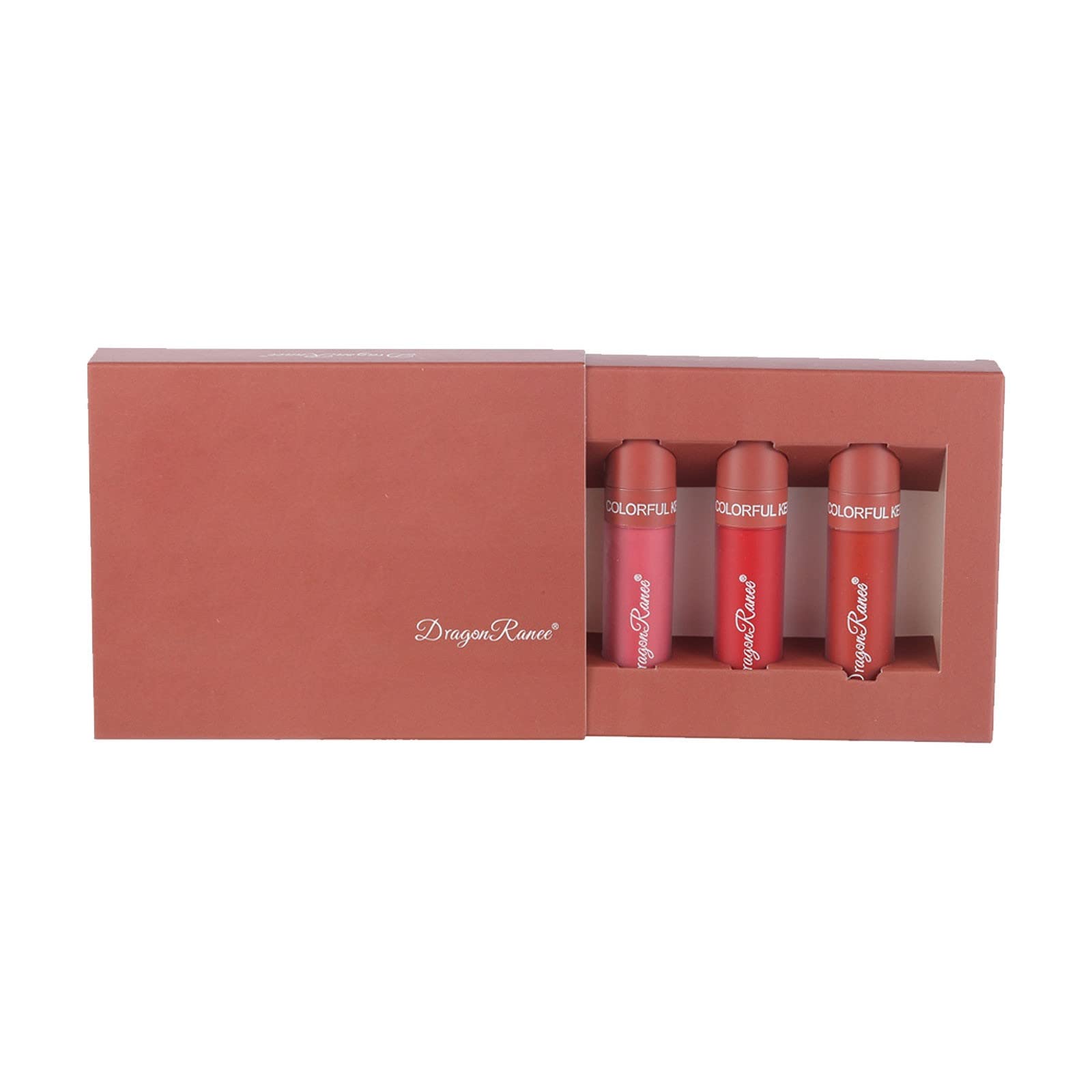 SobeiKre 3-Piece Lip Gloss Set - Non-Sticky, Long-Lasting, Moisturizing Lip Gloss with Mirror & Gift Box (Shade C) - Perfect for Daily Wear, Parties & Gifting
