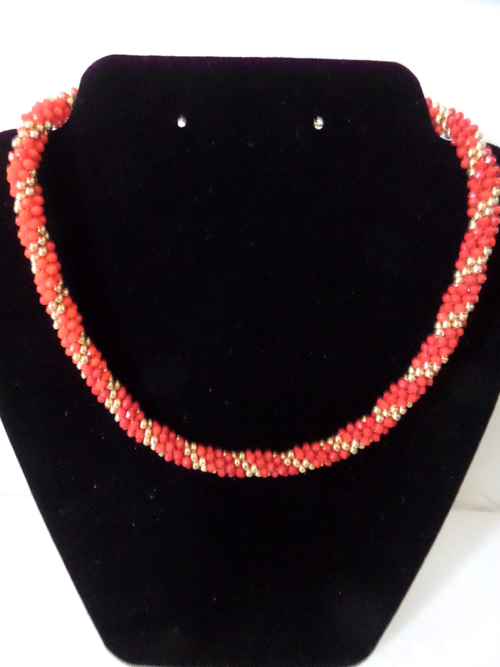 Handmade Beaded Kumihimo Necklace with Wire Wrapped Pendant - Elegant Boho Jewelry for Women, Perfect for Weddings, Parties & Everyday Wear