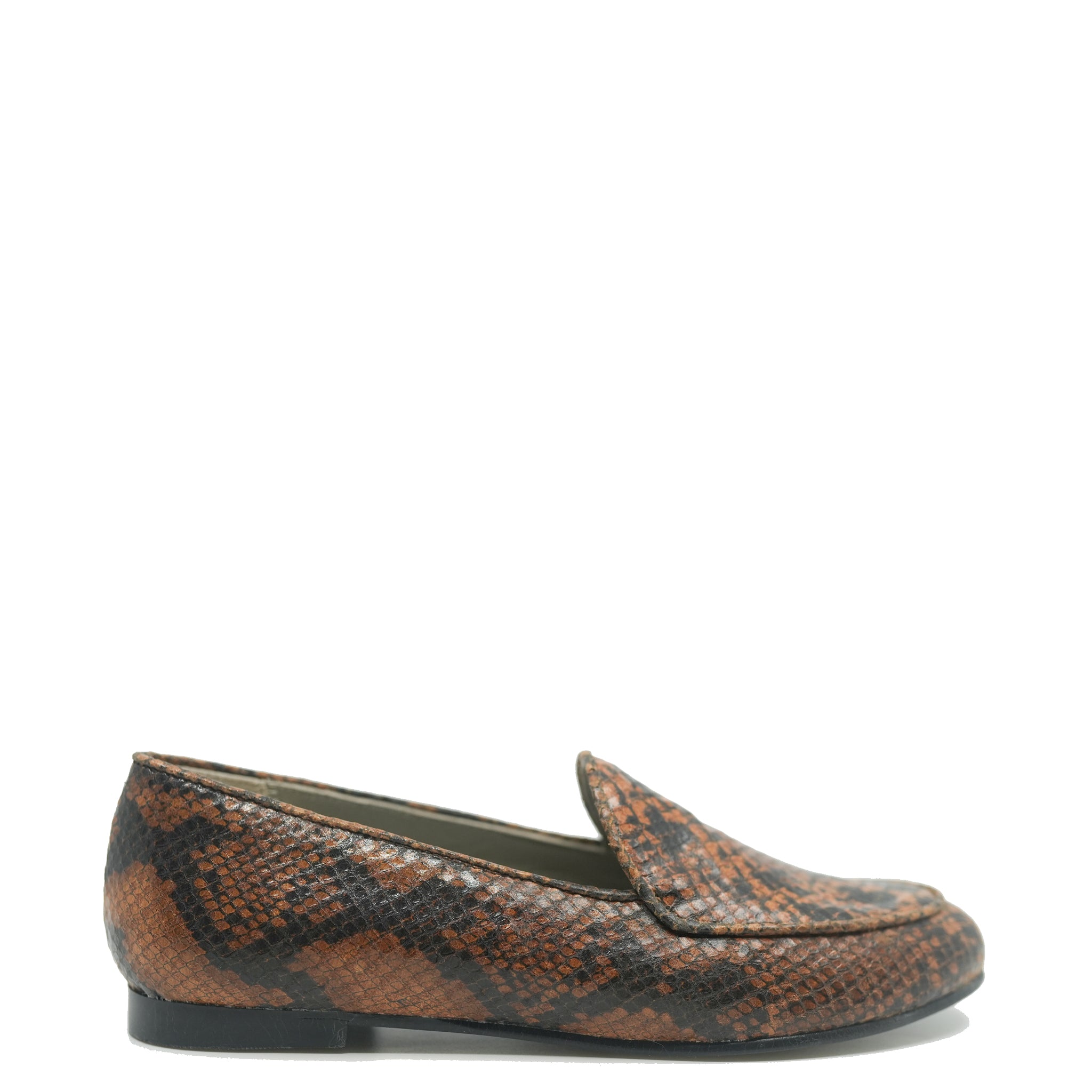 LMDI Genuine Brown Snakeskin Loafers for Men - Comfortable Slip-On Dress Shoes for Business, Office & Casual Wear