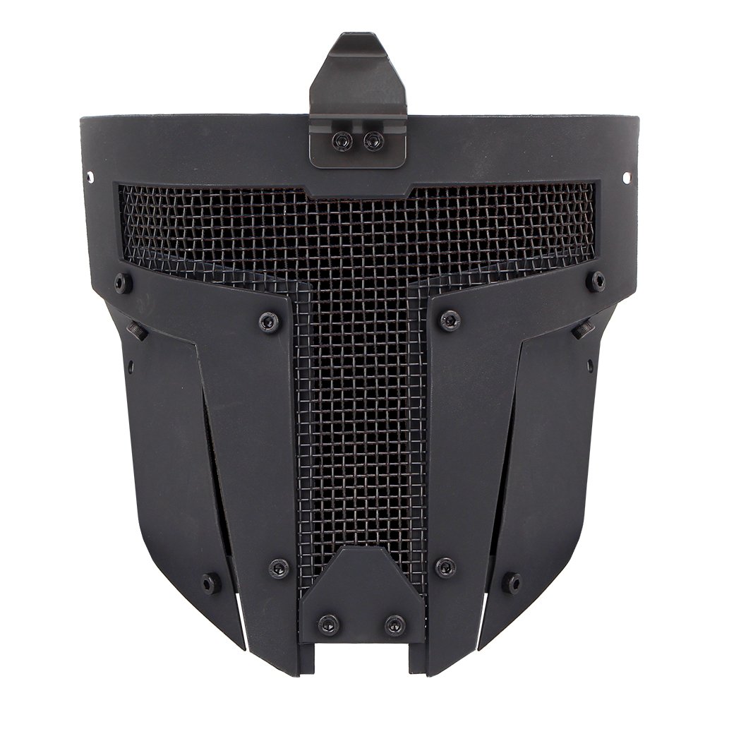IDOGEAR Airsoft Full Face Mask Tactical SPT Mesh Mask - Military Style Helmet Compatible Protection Gear for Airsoft, Paintball & Outdoor Sports Activities