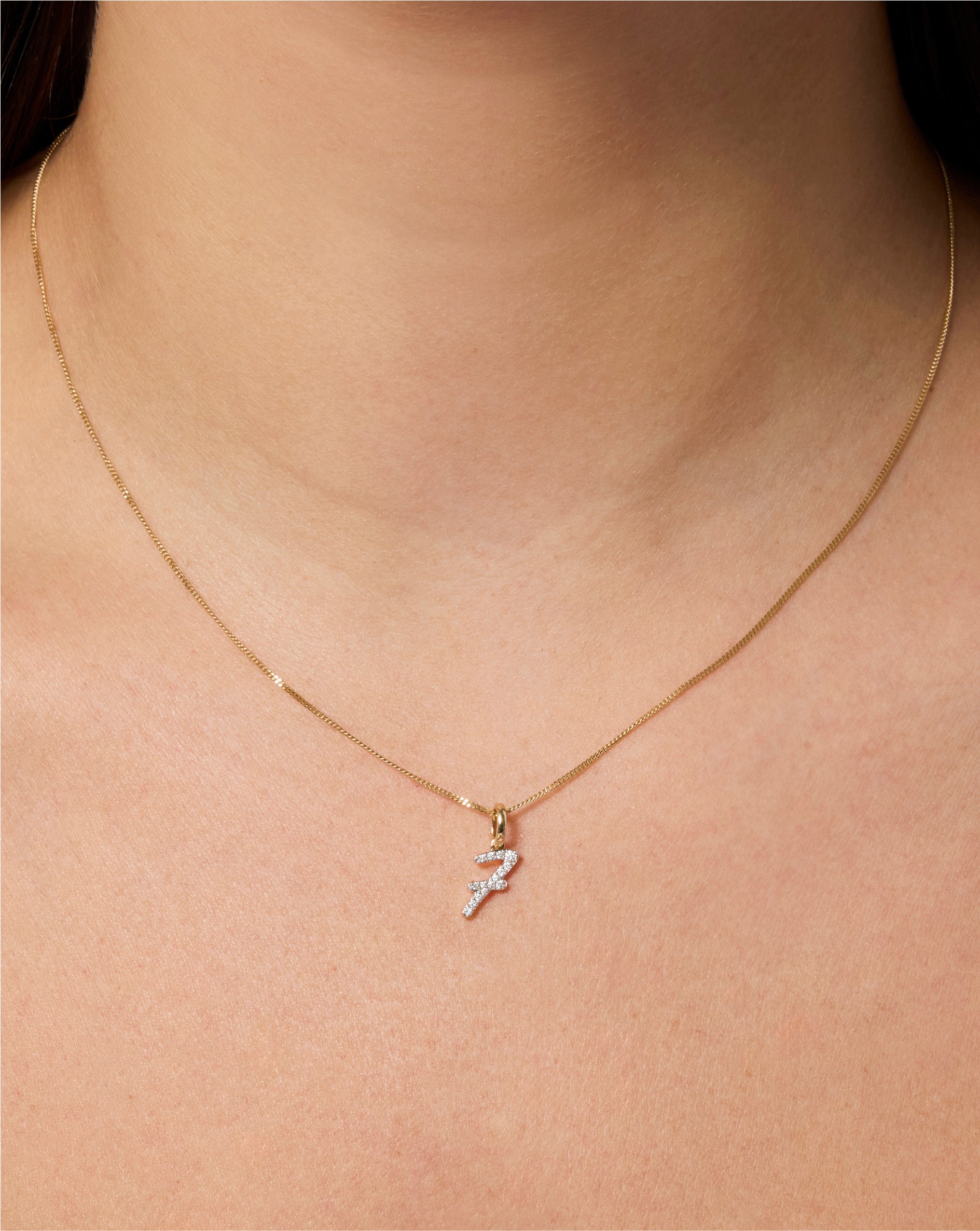 14K Gold Diamond Number Pendant Necklace - Personalized Birthday Gift for Women - Perfect for Anniversaries, Graduations & Special Occasions