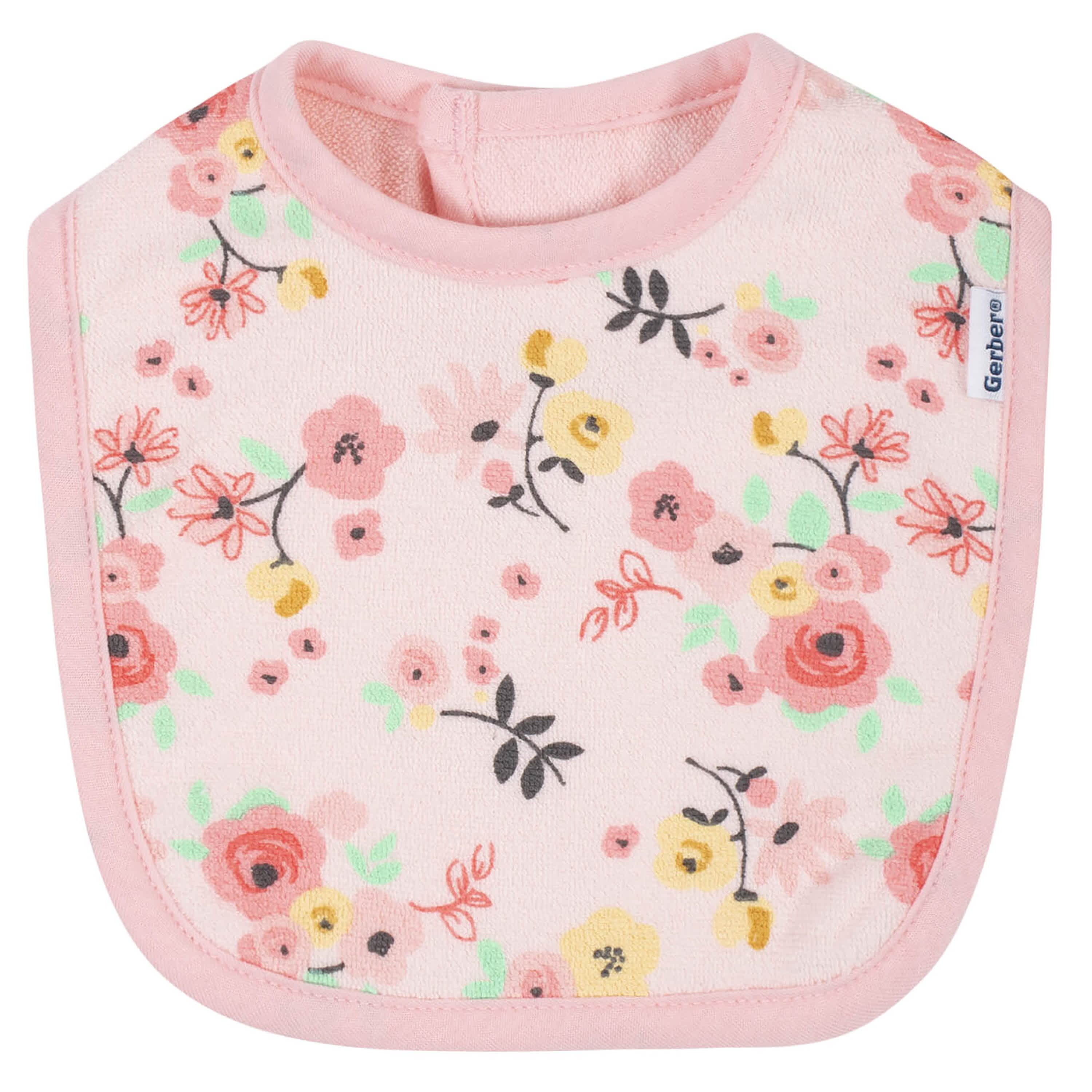 3 Pack Baby Girls Love You Bibs - Soft Cotton Drool Bibs for Infants & Toddlers - Perfect for Feeding, Teething, and Messy Playtime