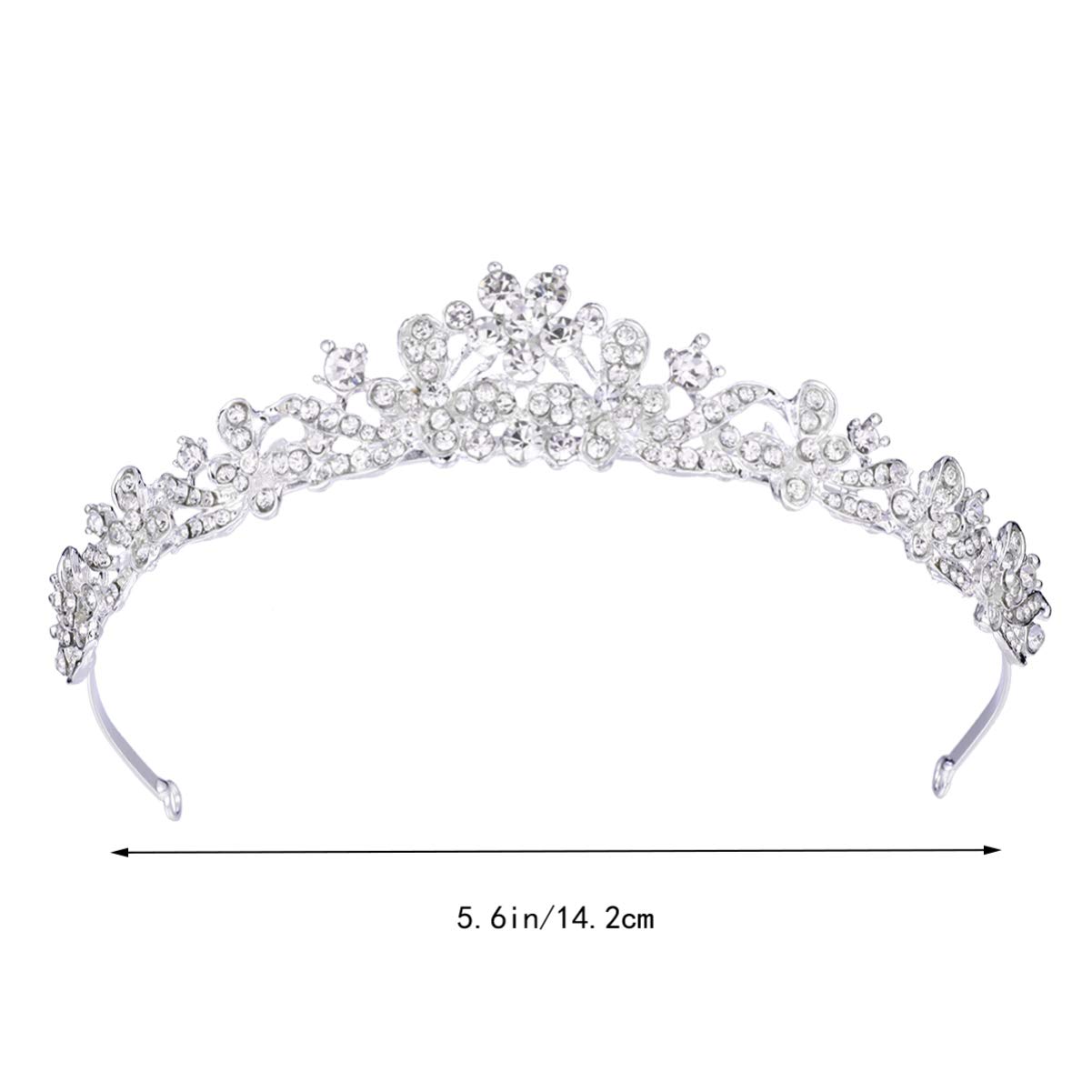 Sparkling Rhinestone Crystal Tiara Crown for Women - Elegant Wedding Headpiece, Bridal Party Accessories & Special Occasion Decor (Perfect for Weddings, Prom, Pageants & Formal Events)