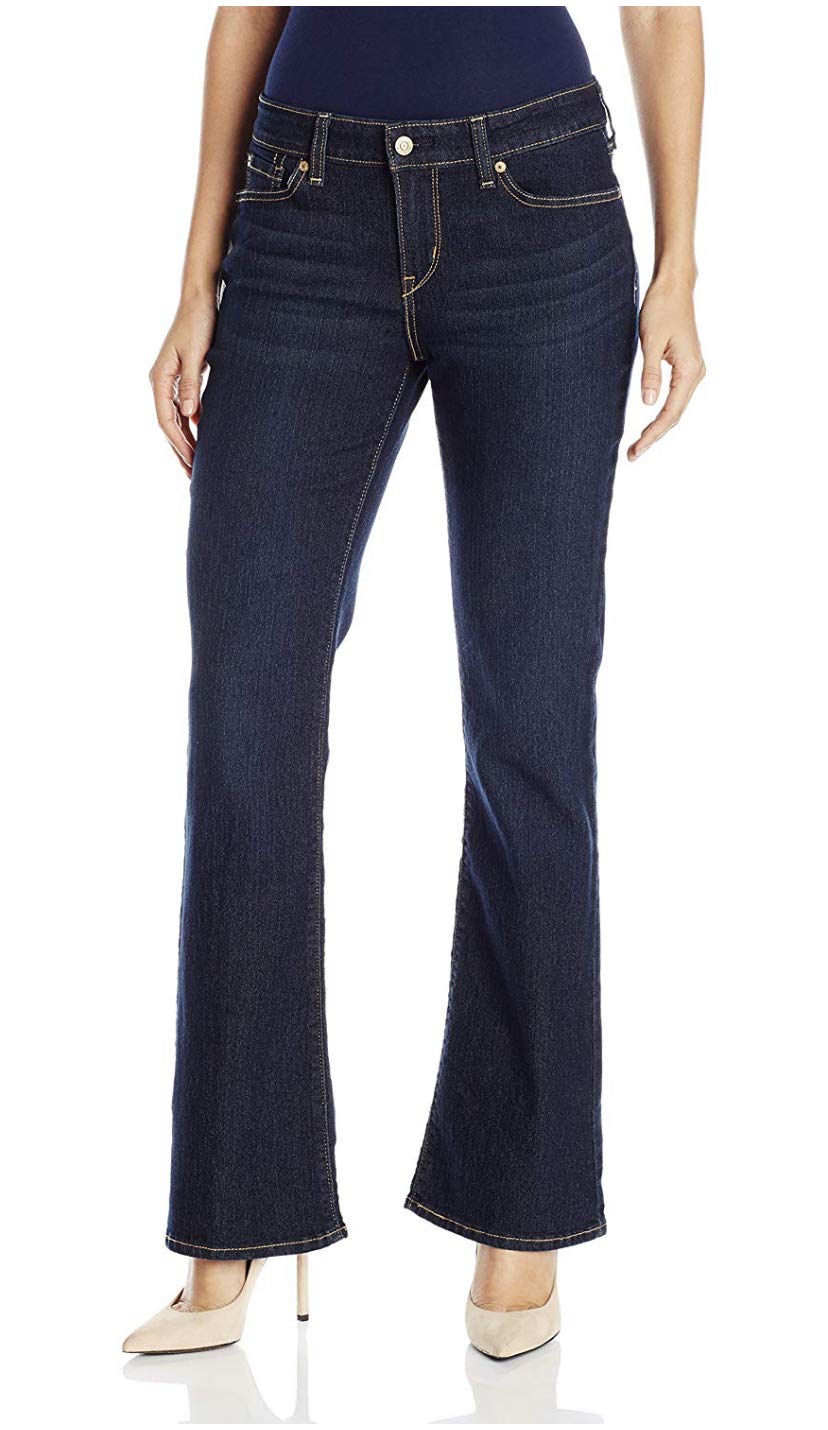 Signature by Levi Strauss & Co. Gold Label Women's Modern Bootcut Jeans - Stormy Sky Wash, Size 2 Medium | Flattering Fit for Work, Casual & Night Out | Comfortable Stretch Denim for Everyday Wear