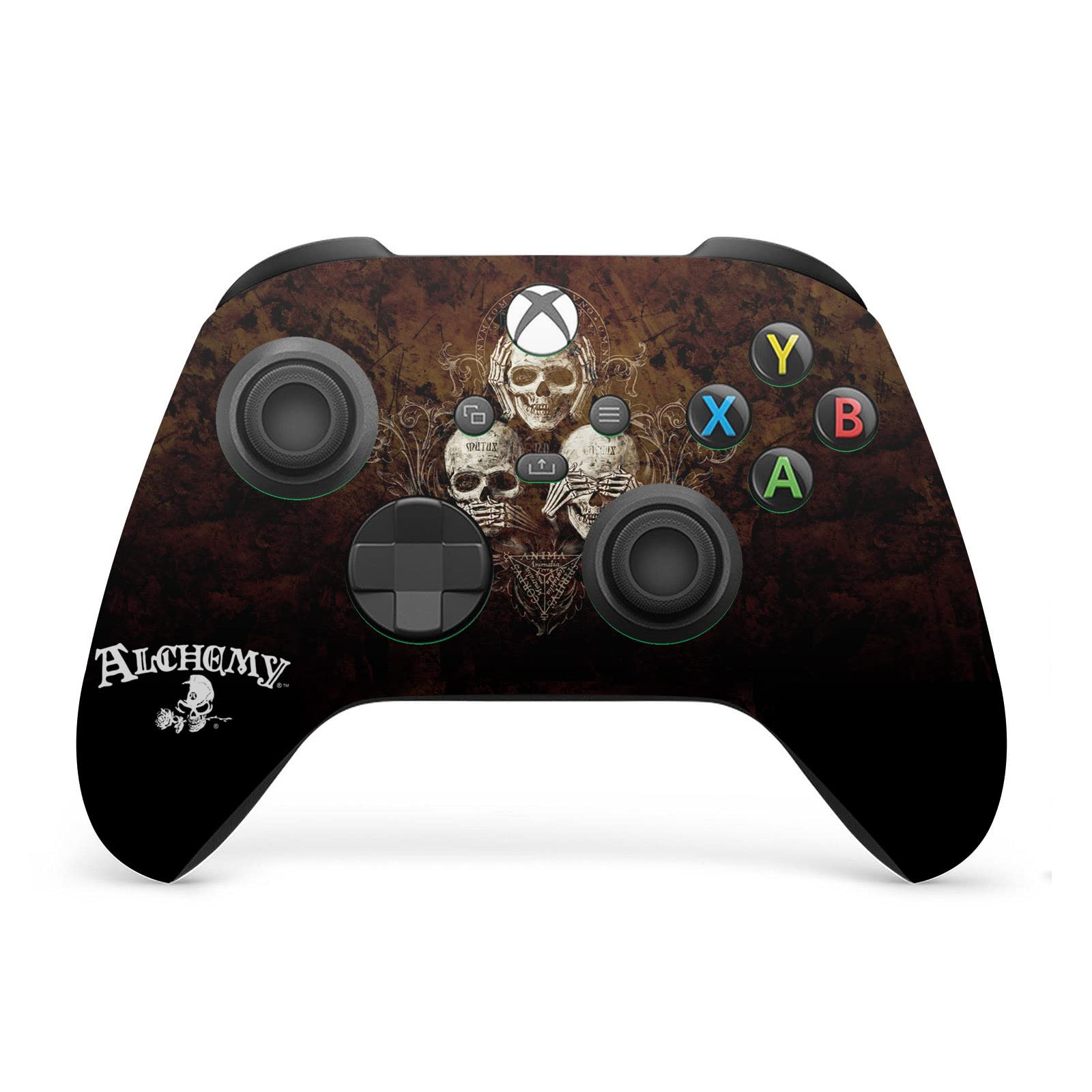 Official Alchemy Gothic Three Skull Vinyl Skin Decal Sticker for Xbox Series X Console & Controller - Gothic Gaming Accessory for Horror & Dark Theme Enthusiasts