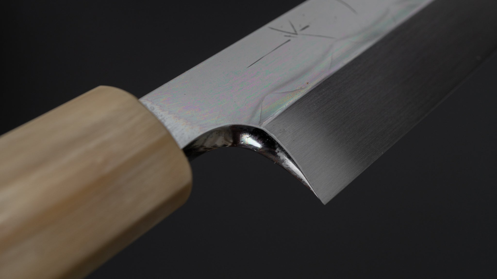 Premium Hitohira Togashi Blue #2 Steel Notaremon Mizu Honyaki Yanagiba 300mm Sushi Knife with Taihei Makassar Ebony Handle & Saya - Perfect for Sushi Chefs & Japanese Cuisine Preparation