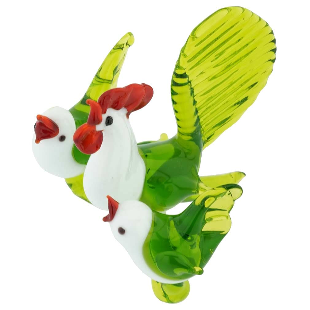 Authentic Murano Glass Hen with Baby Chicks - Handmade in Venice Italy | Elegant Home Decor & Collectible Gift for Mother's Day, Easter, or Kitchen Display