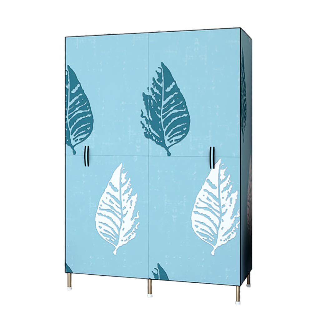 DPPAN Portable Wardrobe Closet Organizer with Magnetic Doors & Shelves - Foldable Closet Storage for Bedroom (Blue, 130x50x180cm/51x20x70in) - Perfect for Small Spaces, Dorm Rooms & Temporary Storage Solutions