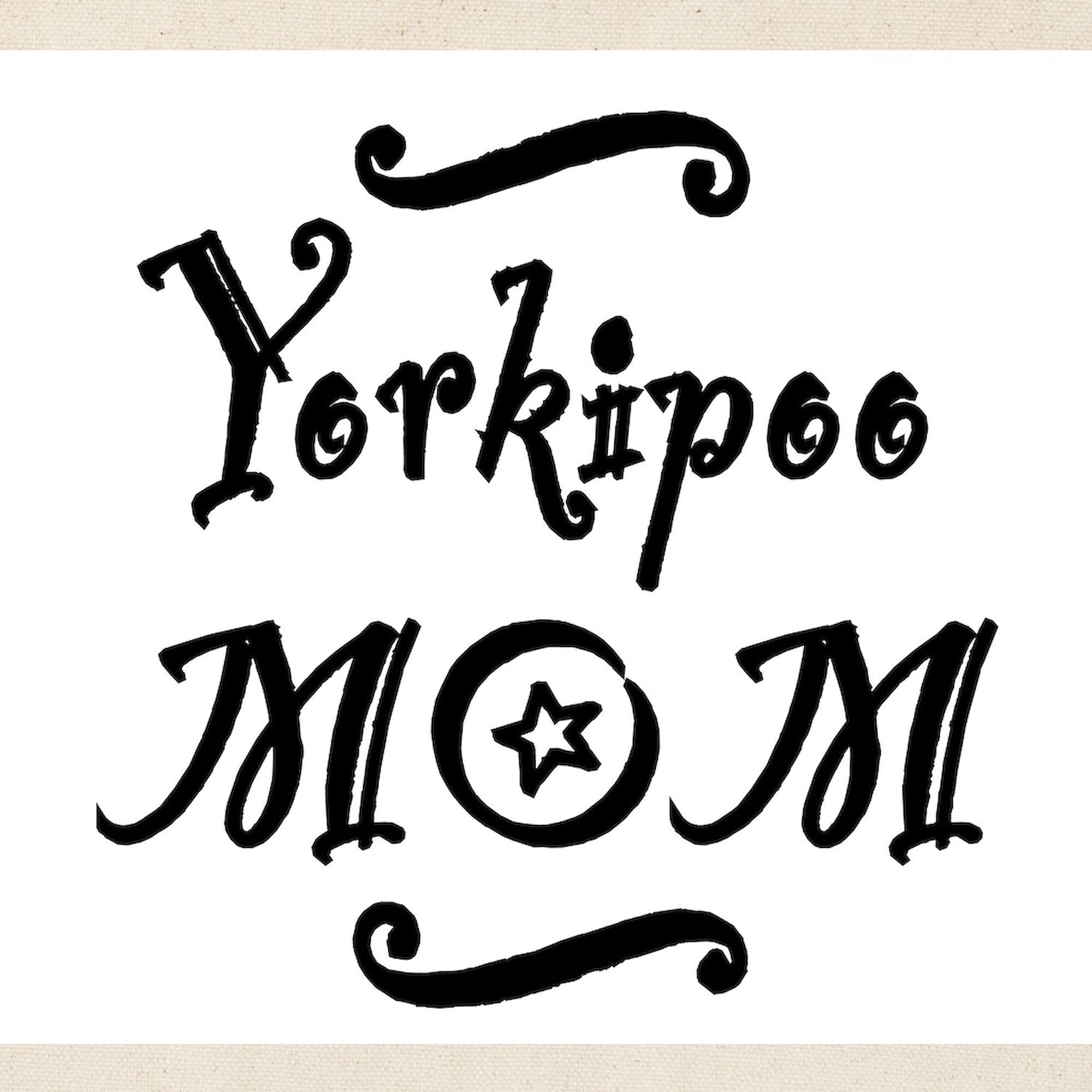 Yorkipoo Mom Tote Bag - Natural Canvas Reusable Shopping Bag for Women | Eco-Friendly Grocery Bag for Moms, Dog Lovers & Everyday Use
