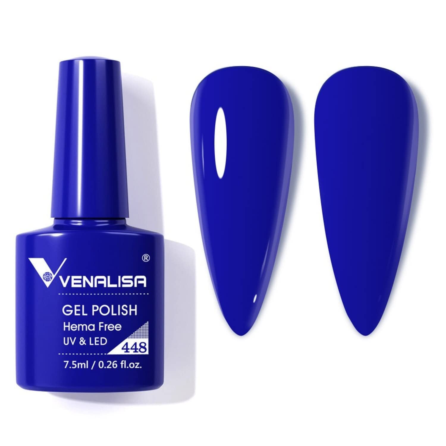 VENALISA 7.5ml #448 Soak Off UV LED Gel Nail Polish - Long Lasting Salon Quality Nail Art Starter Kit for Manicure & Pedicure - Requires UV/LED Light to Cure - Perfect for Home DIY, Nail Salon & Special Occasions