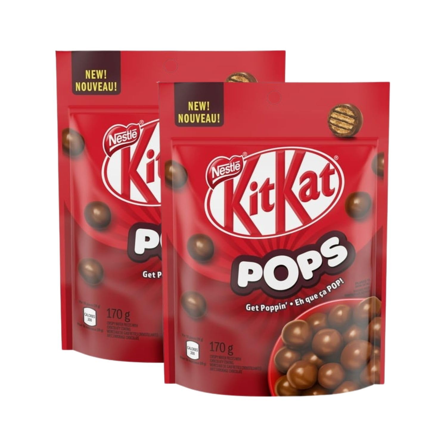 Kit Kat Pops Milk Chocolate Snacks - 6 oz (Pack of 2) | Crunchy Wafer Candy Bars | Perfect for Lunchboxes, Office Snacks & Movie Nights