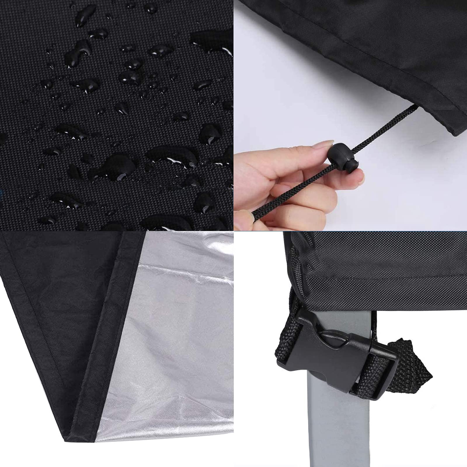 **28x79x63in Waterproof Square Patio Table Cover - Heavy Duty Canvas Outdoor Dining Set Protector for Rain, Snow & Winter Weather - Perfect for Backyard, Deck & Garden Furniture**
