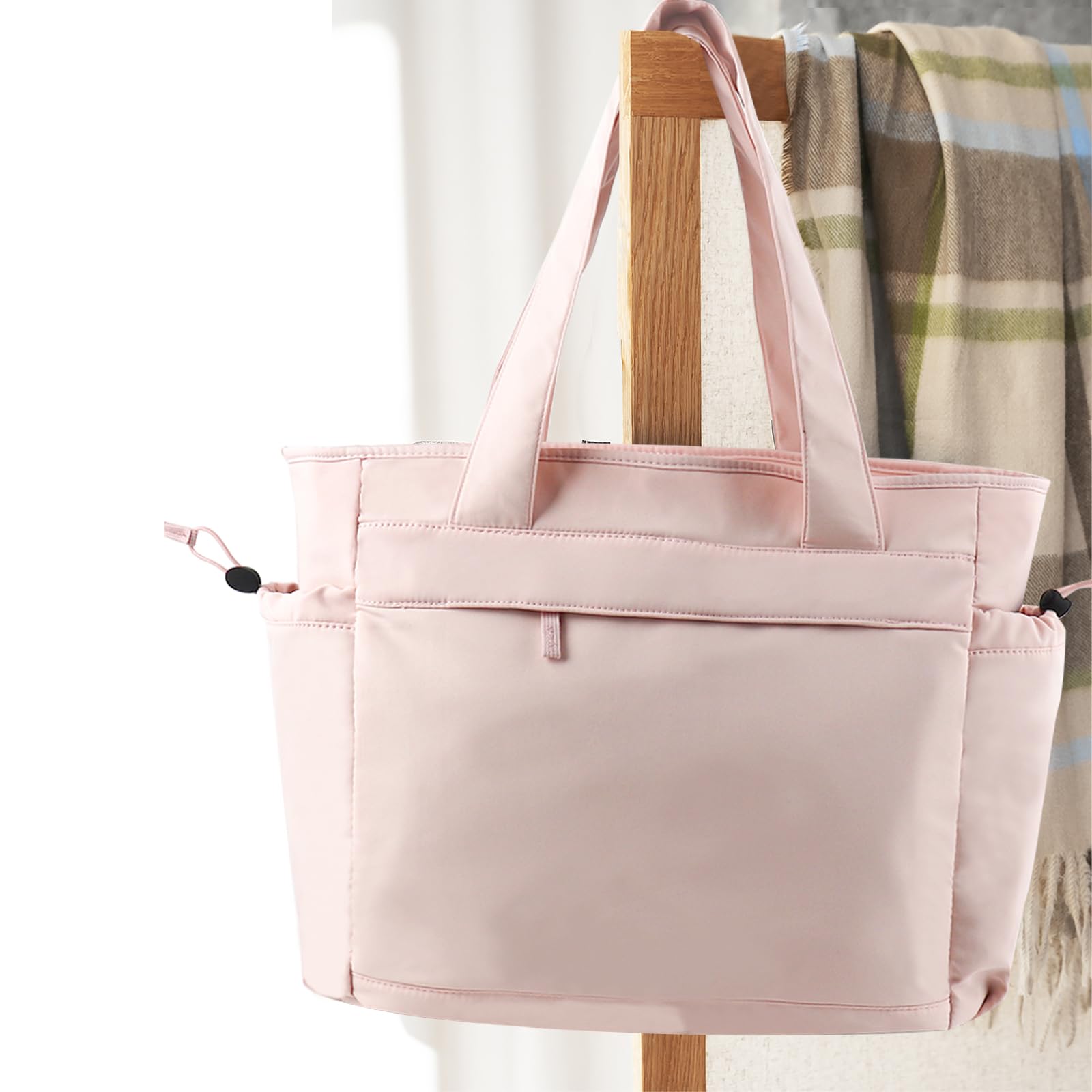 Stylish Large Tote Bag for Women - Lightweight Travel & Gym Shoulder Bag with Laptop Compartment & Secure Zipper - Perfect for Work, Weekend Getaways, Yoga Class and Daily Commute
