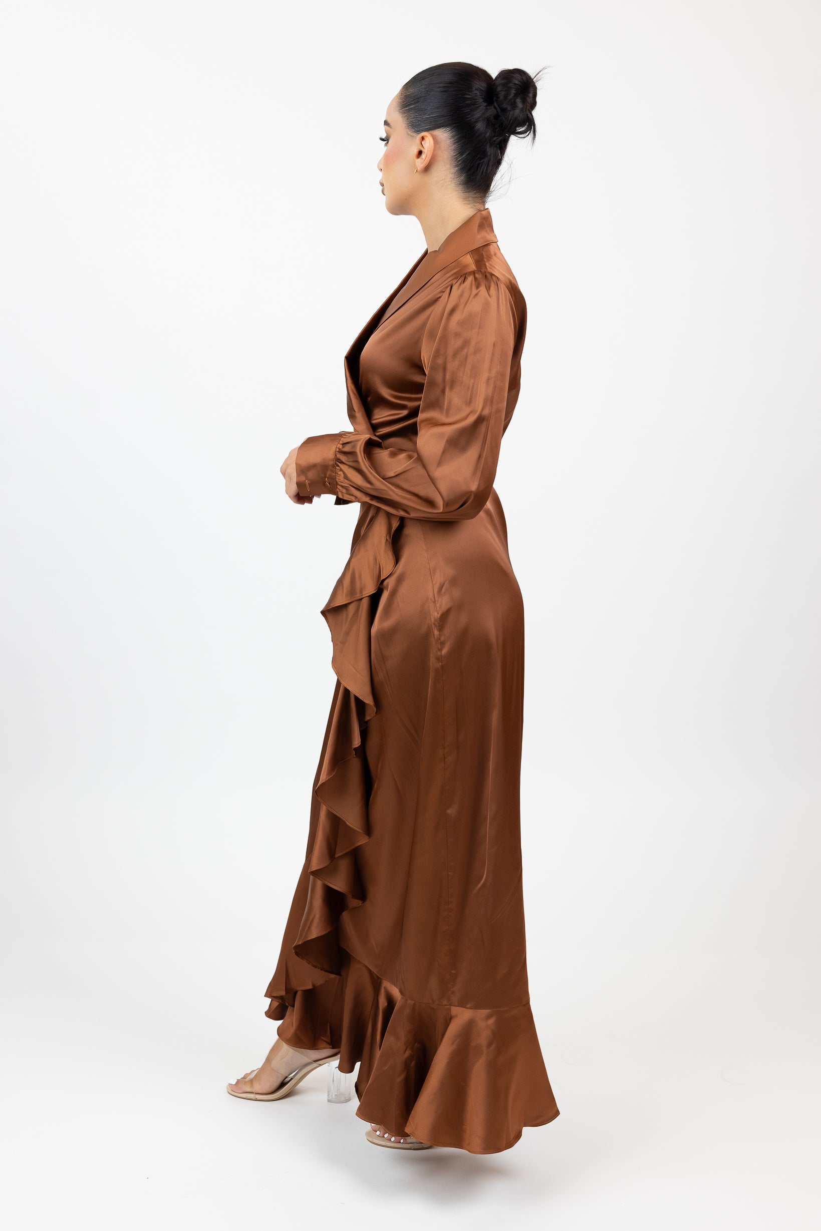Layana Wrap Dress for Women - Flattering V-Neck Summer Midi Dress with Belt | Perfect for Office, Date Night & Vacation
