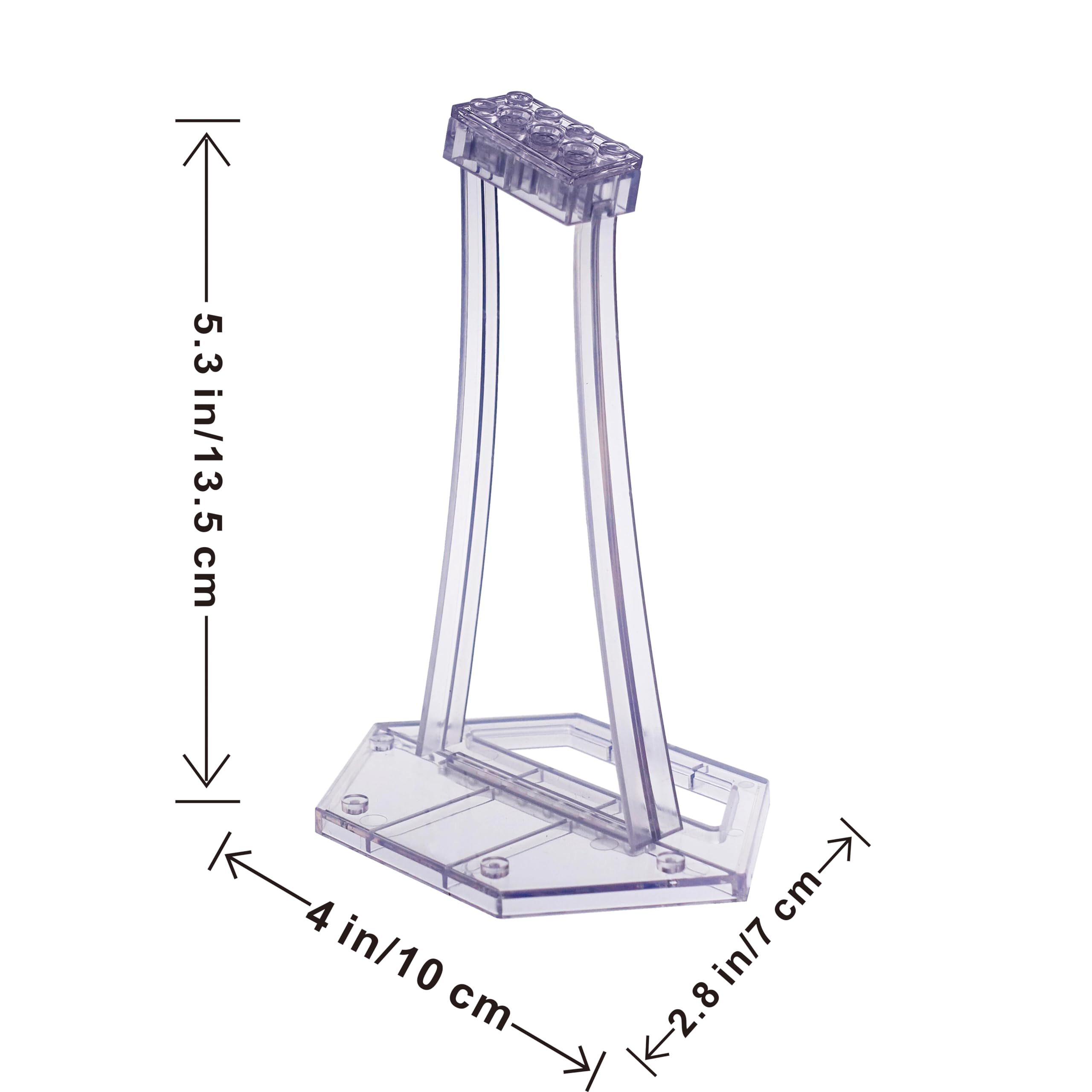 LEGO Starfighter Display Stand for X-wing 9493, 75273, 75301 & More - Transparent Plastic Angle Stand for TIE Bomber 75347, Mandalorian Starfighter 75316 - Perfect for LEGO Collections, Room Decor, and Star Wars Fans